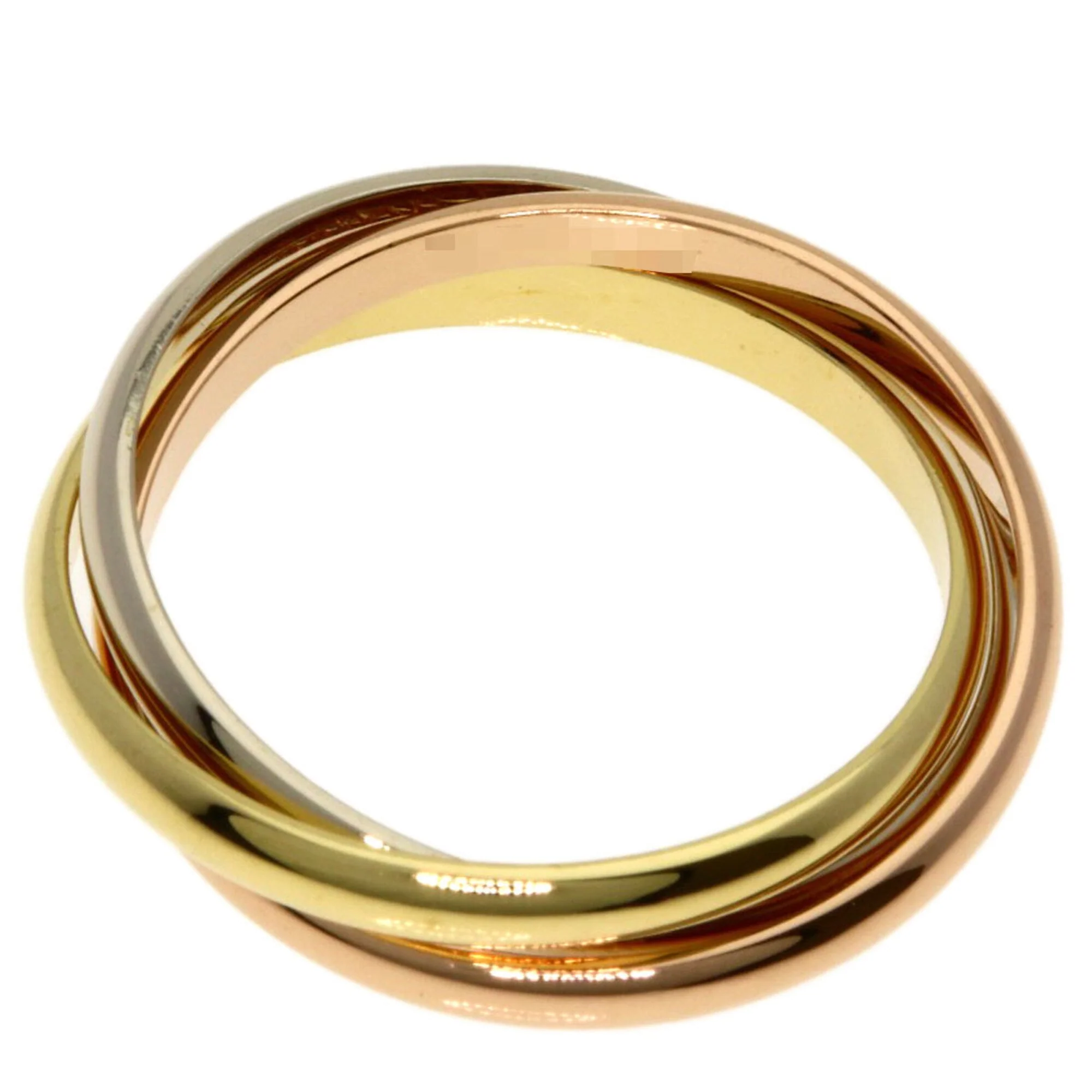 Vendome Louis Cartier Band Ring 18K Tricolor Gold - Image 4