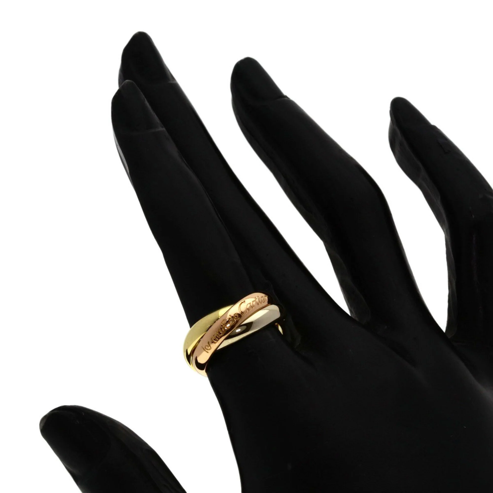 Vendome Louis Cartier Band Ring 18K Tricolor Gold - Image 4