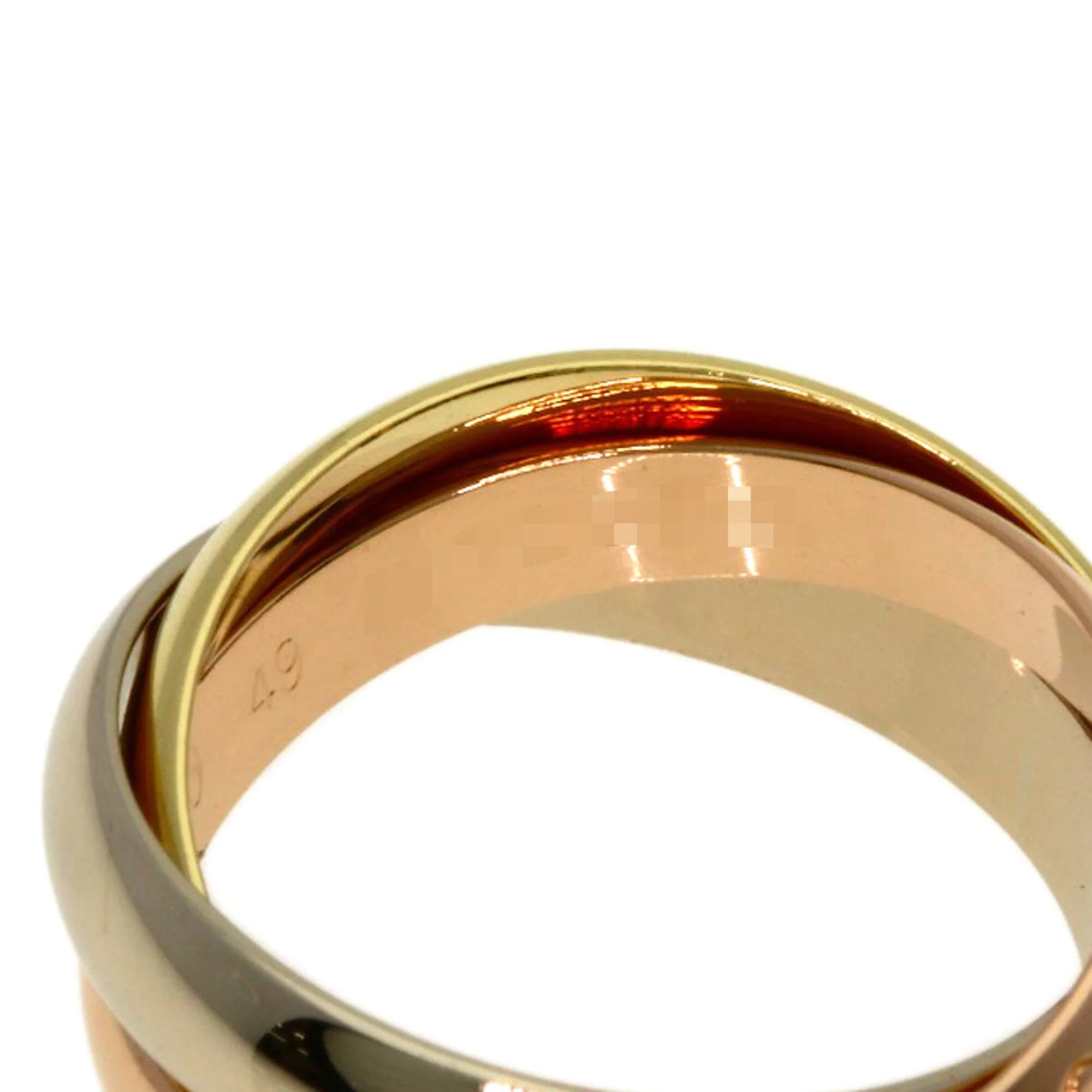 Vendome Louis Cartier Band Ring 18K Tricolor Gold - Image 4