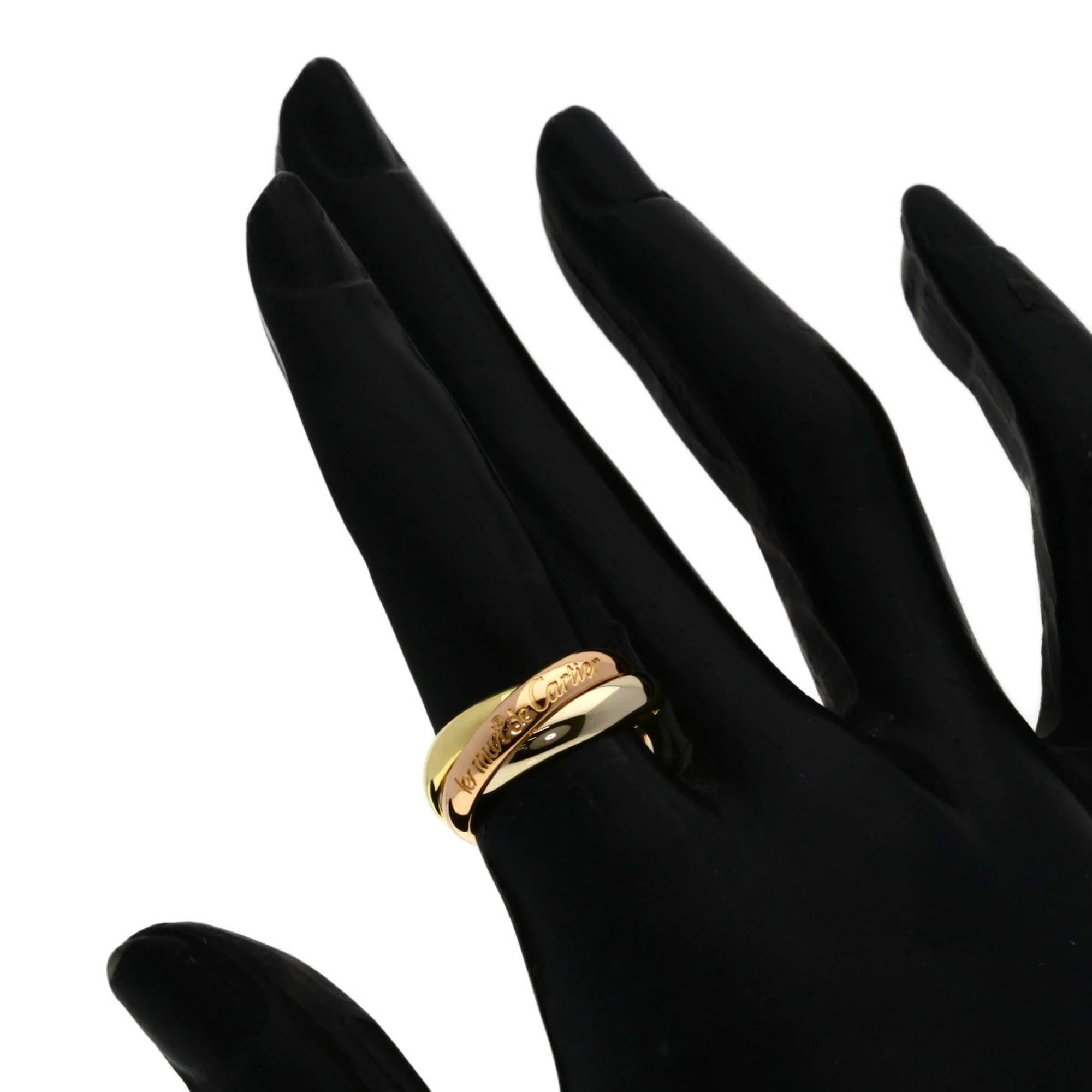Vendome Louis Cartier Band Ring 18K Tricolor Gold - Image 5
