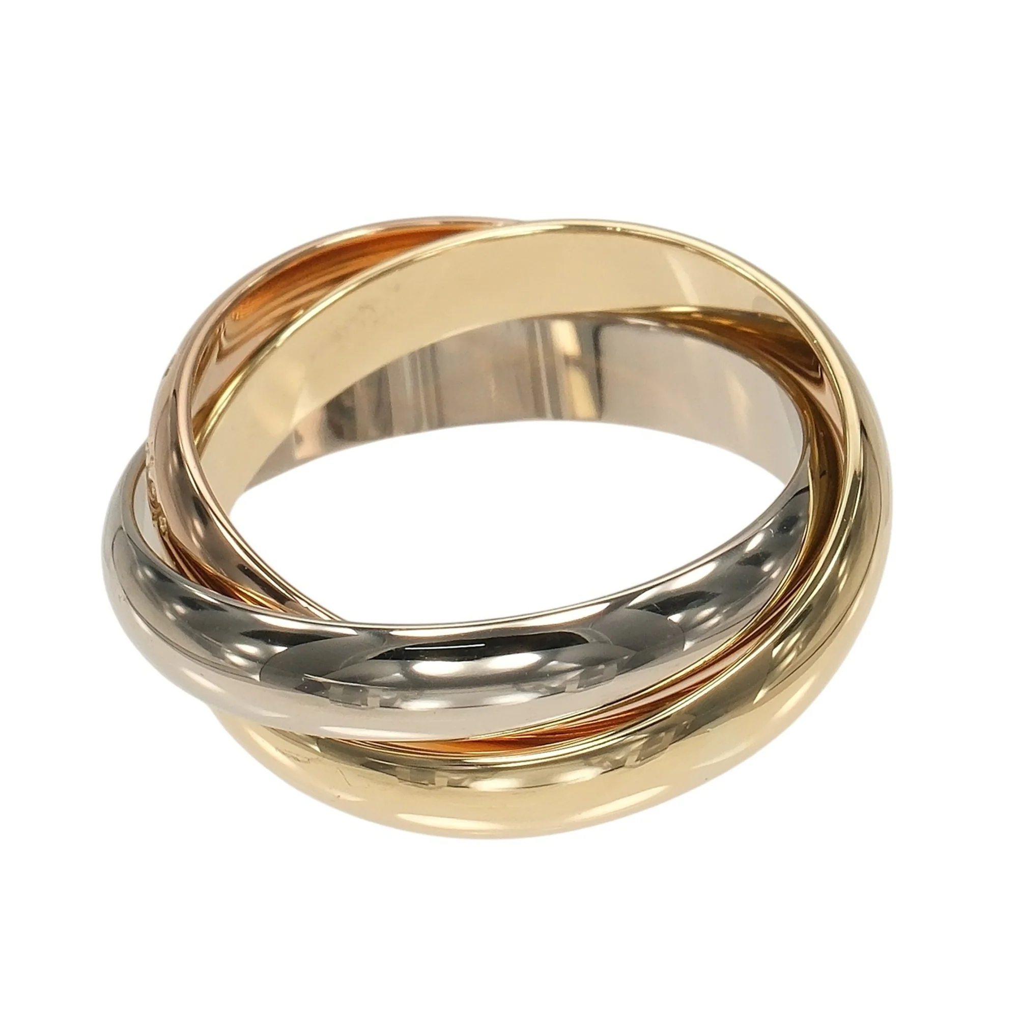 Vendome Louis Cartier Band Ring 18K Tricolor Gold - Image 3