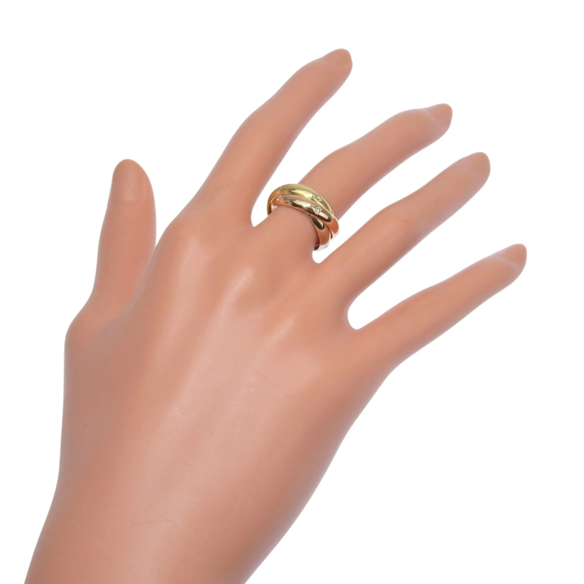 Vendome Louis Cartier Band Ring 18K Tricolor Gold - Image 2