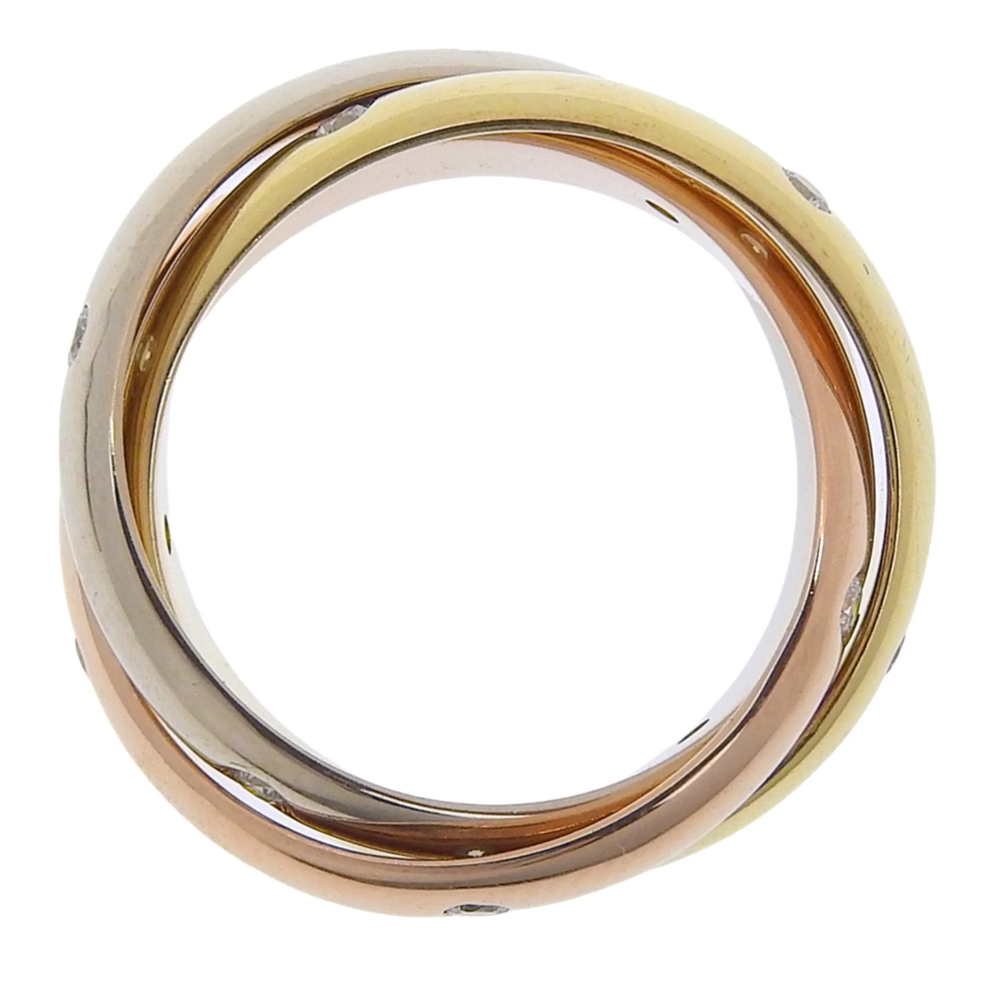 Vendome Louis Cartier Band Ring 18K Tricolor Gold - Image 3