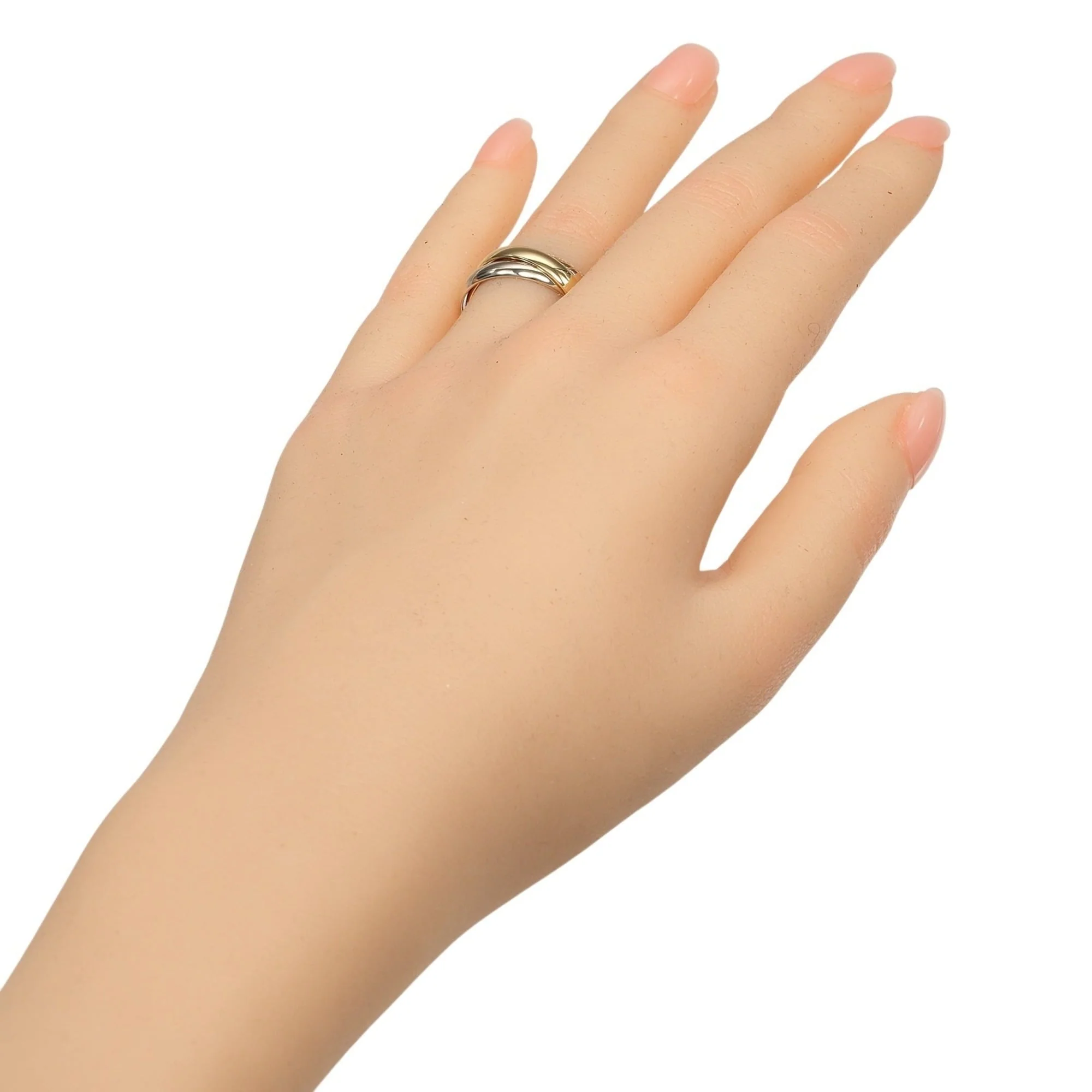 Vendome Louis Cartier Band Ring 18K Tricolor Gold - Image 2