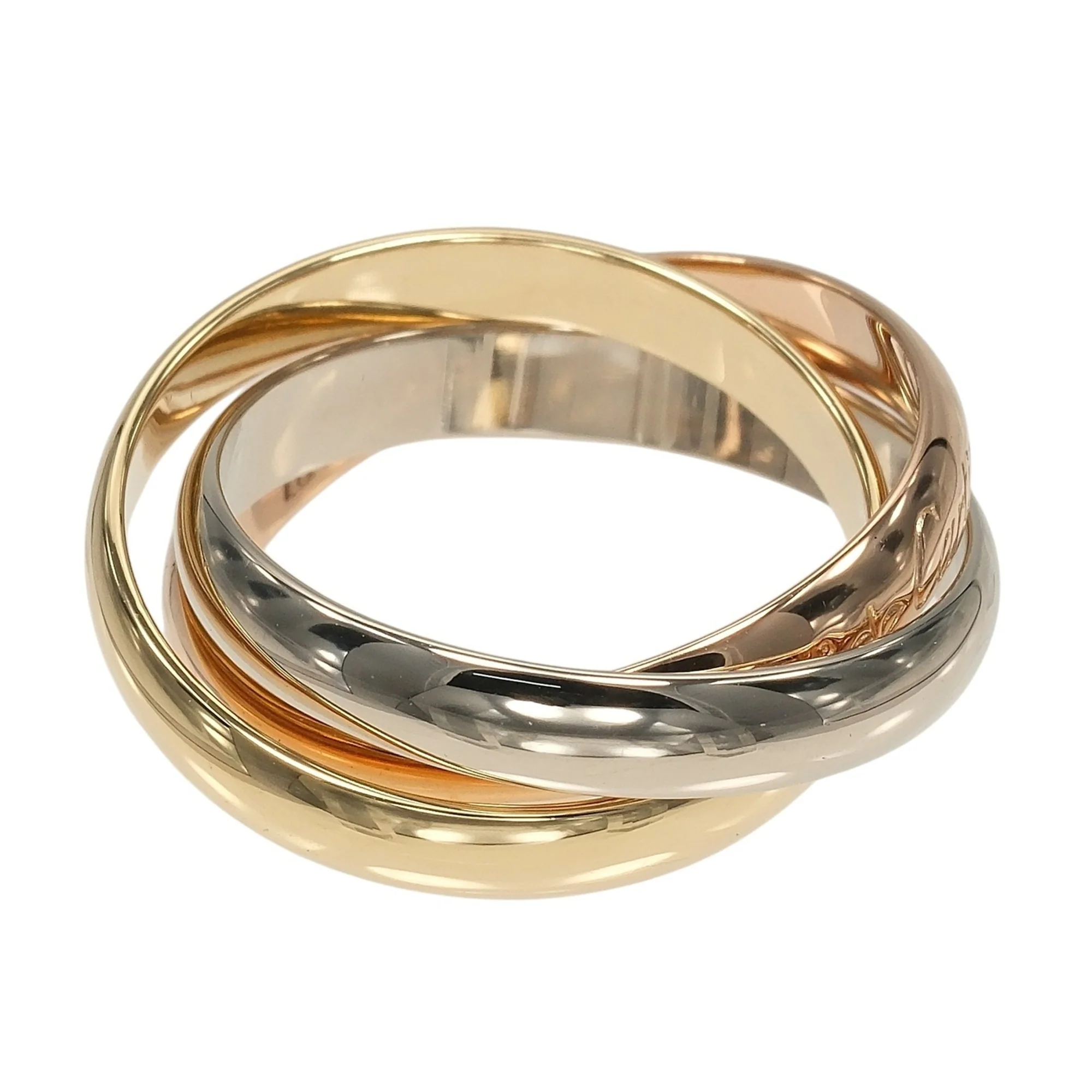 Vendome Louis Cartier Band Ring 18K Tricolor Gold - Image 3