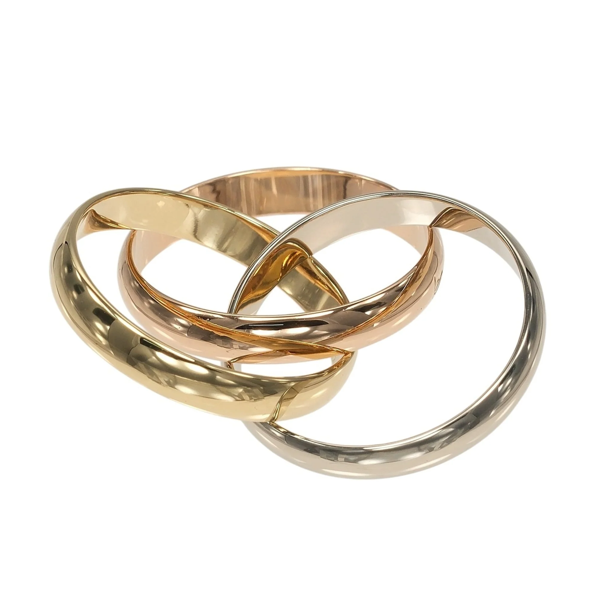 Vendome Louis Cartier Band Ring 18K Tricolor Gold - Image 6
