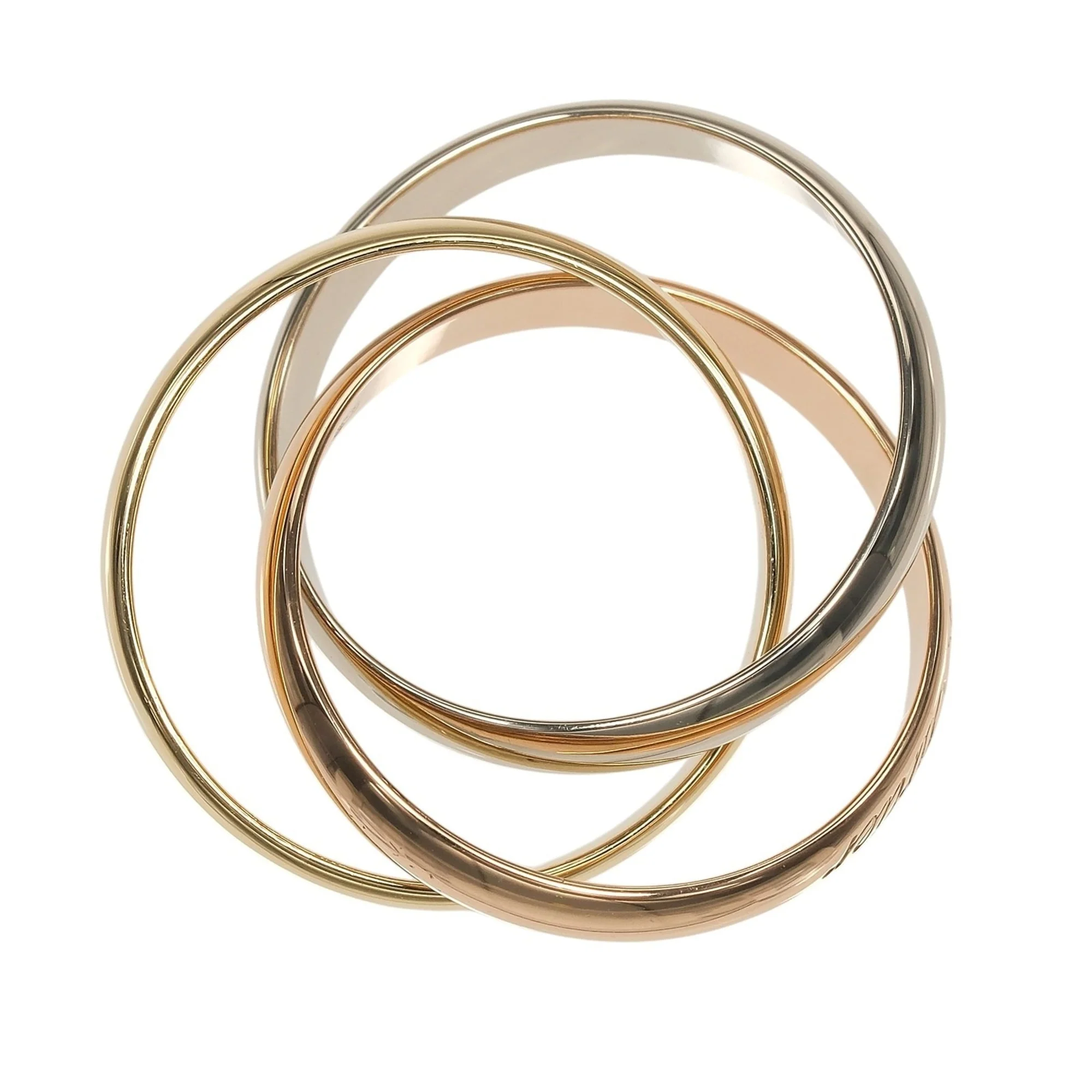 Vendome Louis Cartier Band Ring 18K Tricolor Gold - Image 8