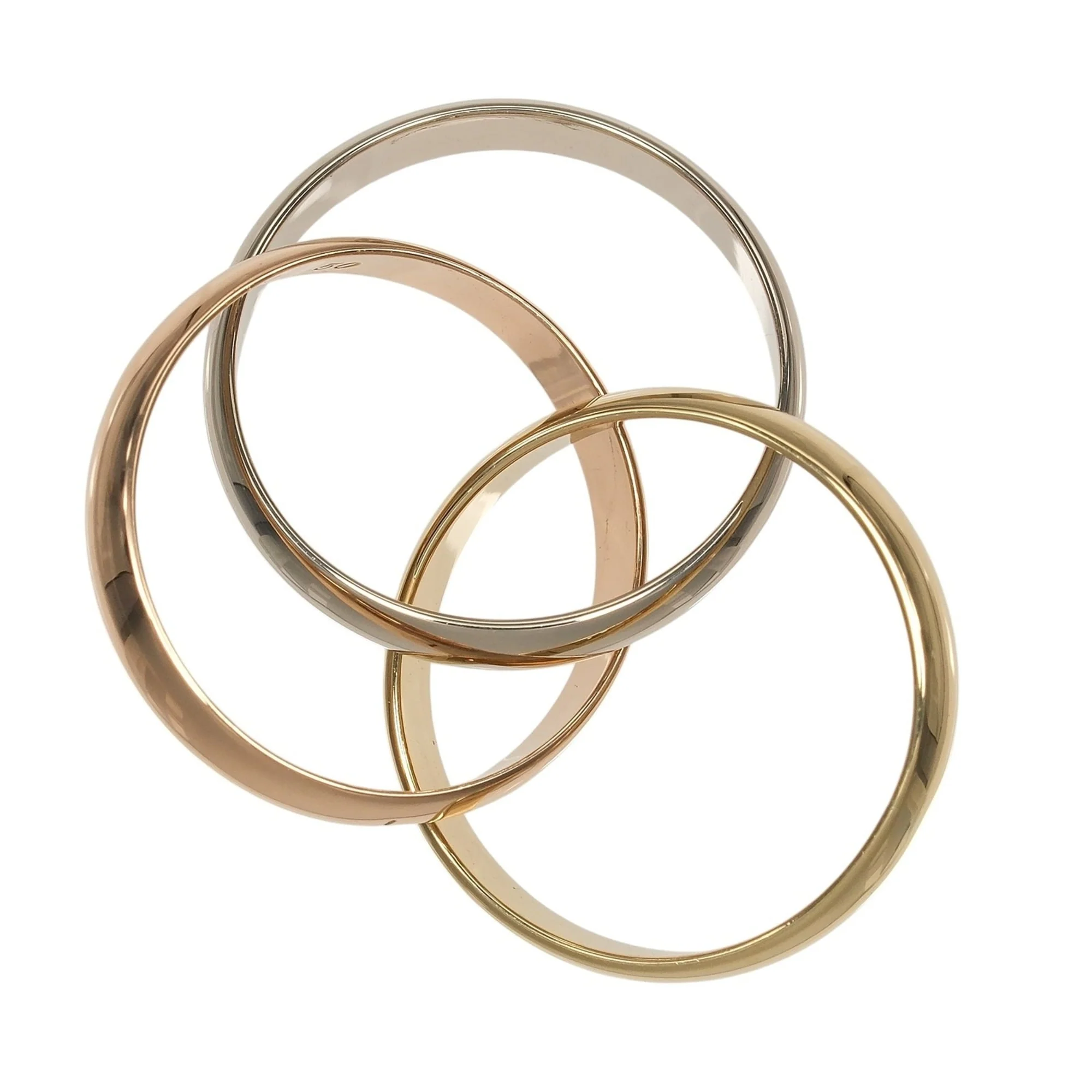 Vendome Louis Cartier Band Ring 18K Tricolor Gold - Image 7