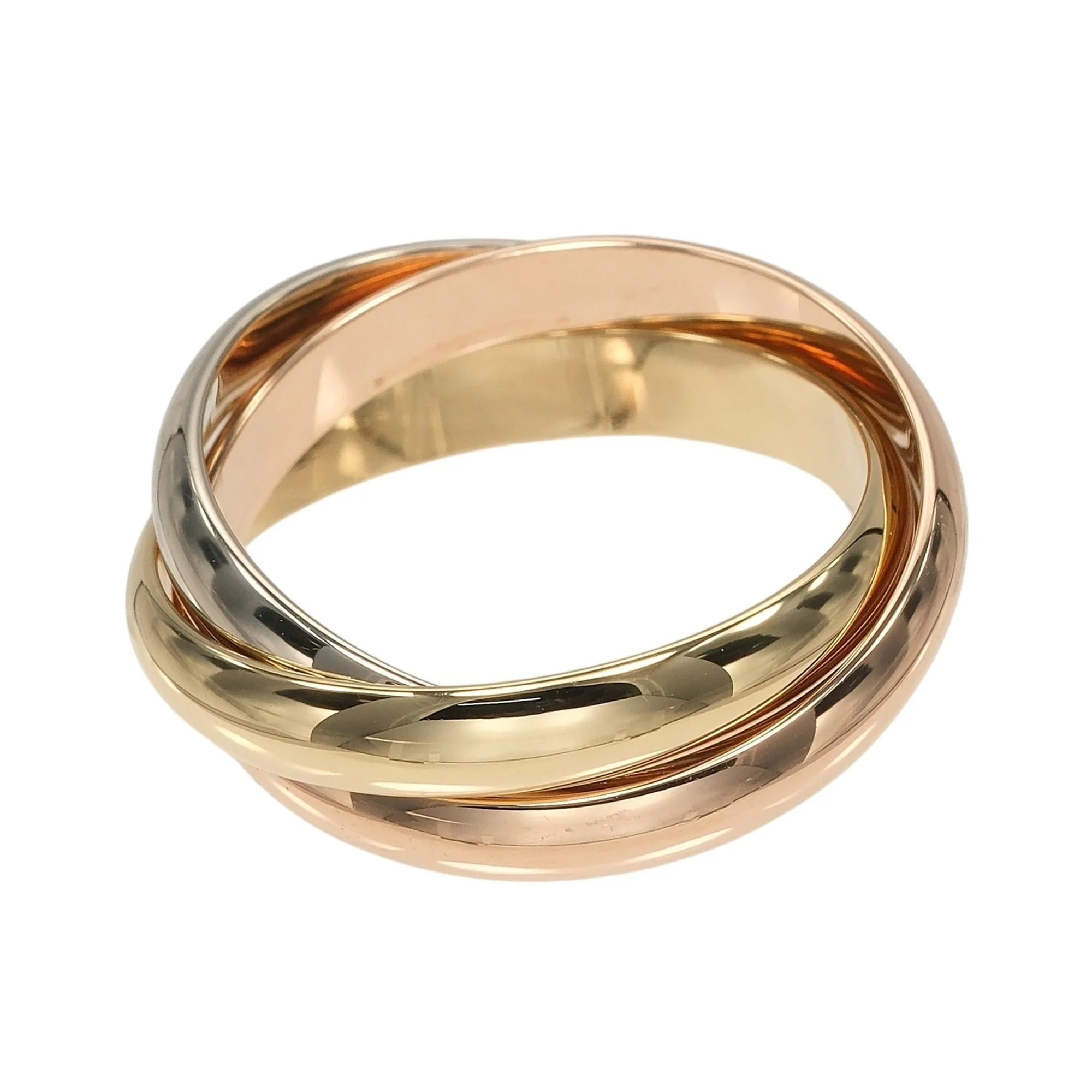 Vendome Louis Cartier Band Ring 18K Tricolor Gold - Image 3