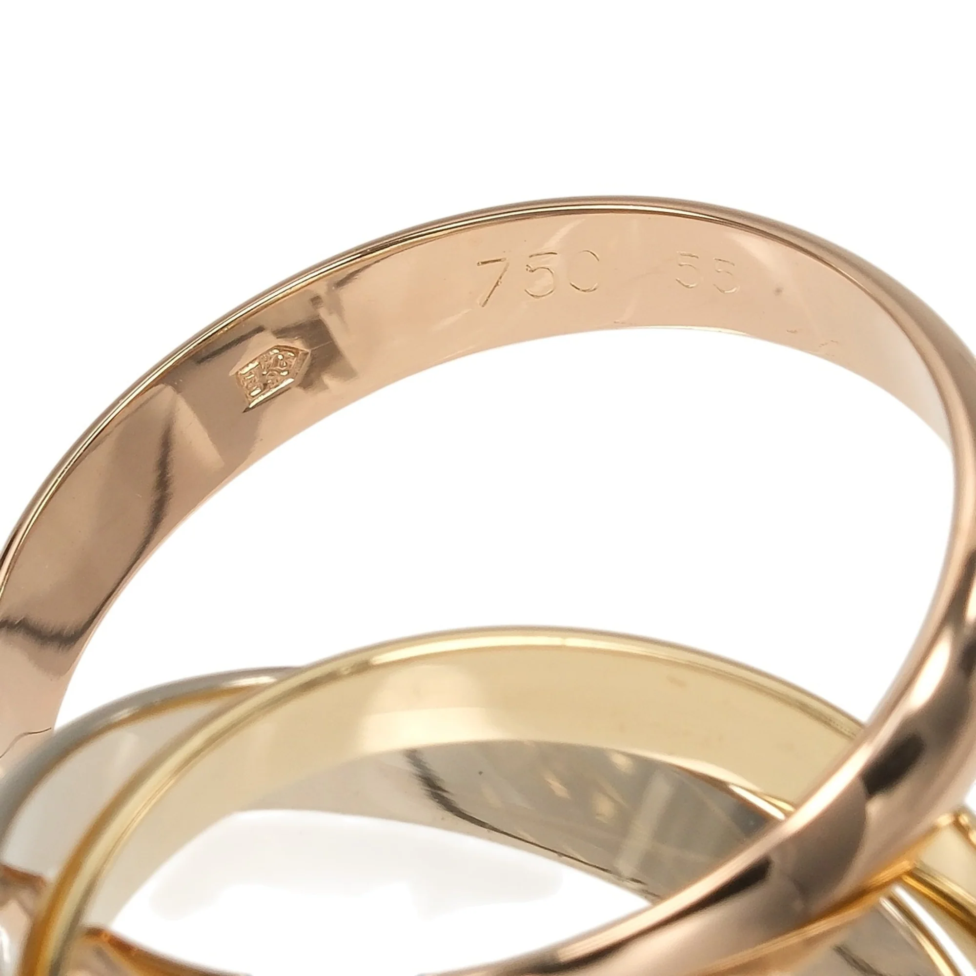 Vendome Louis Cartier Band Ring 18K Tricolor Gold - Image 4