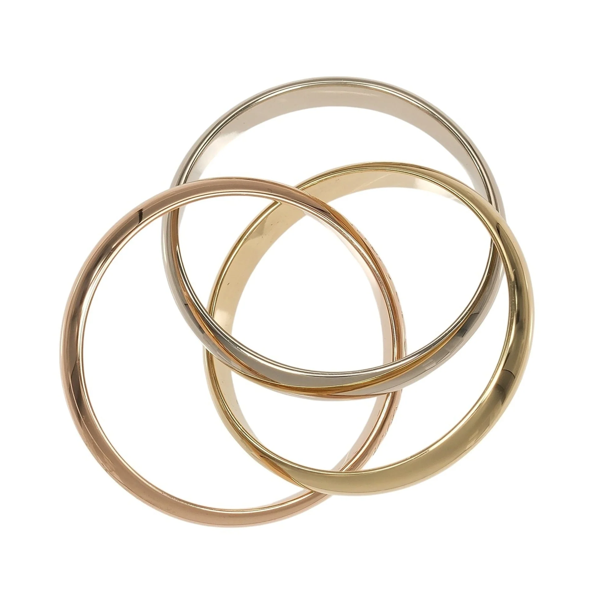 Vendome Louis Cartier Band Ring 18K Tricolor Gold - Image 6