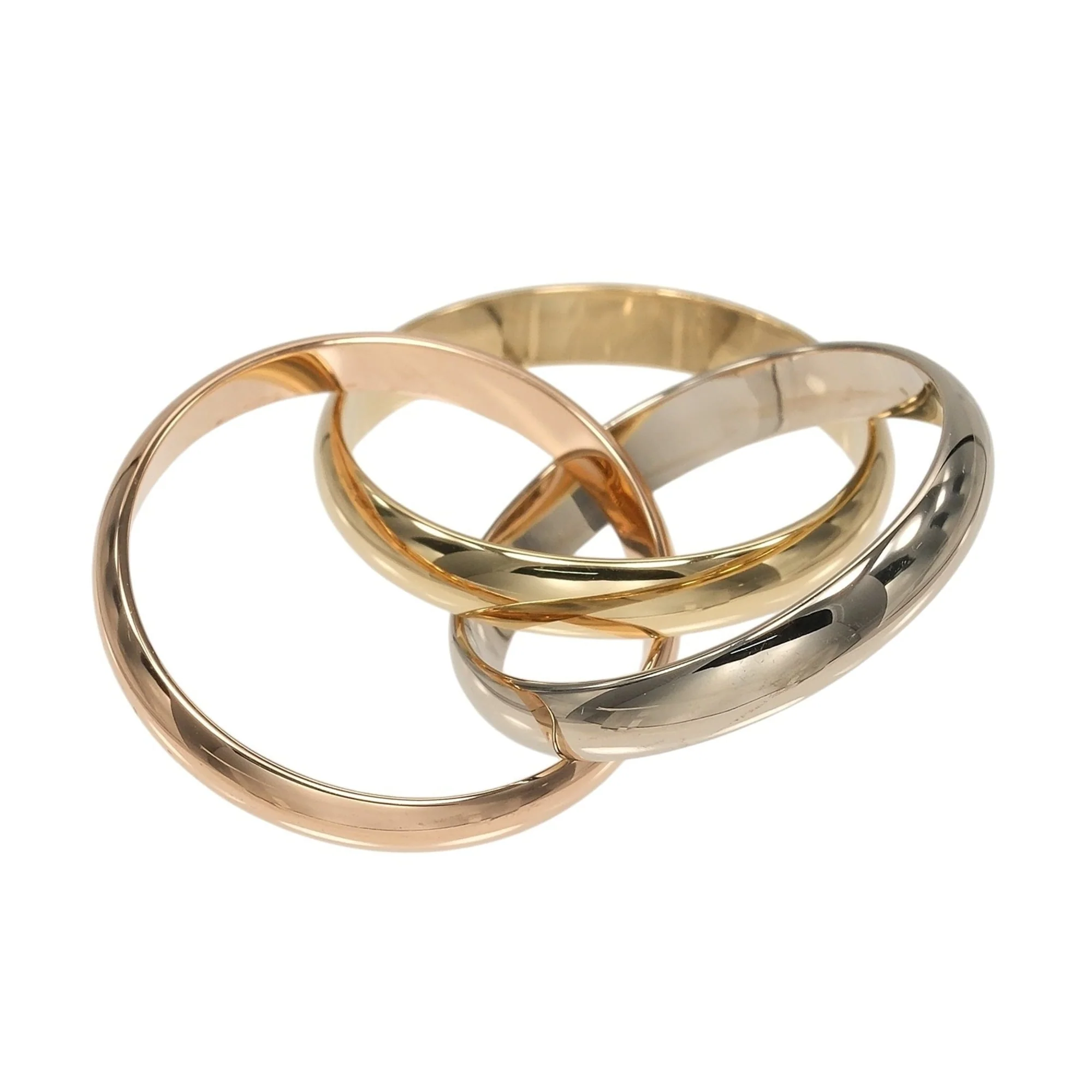 Vendome Louis Cartier Band Ring 18K Tricolor Gold - Image 8