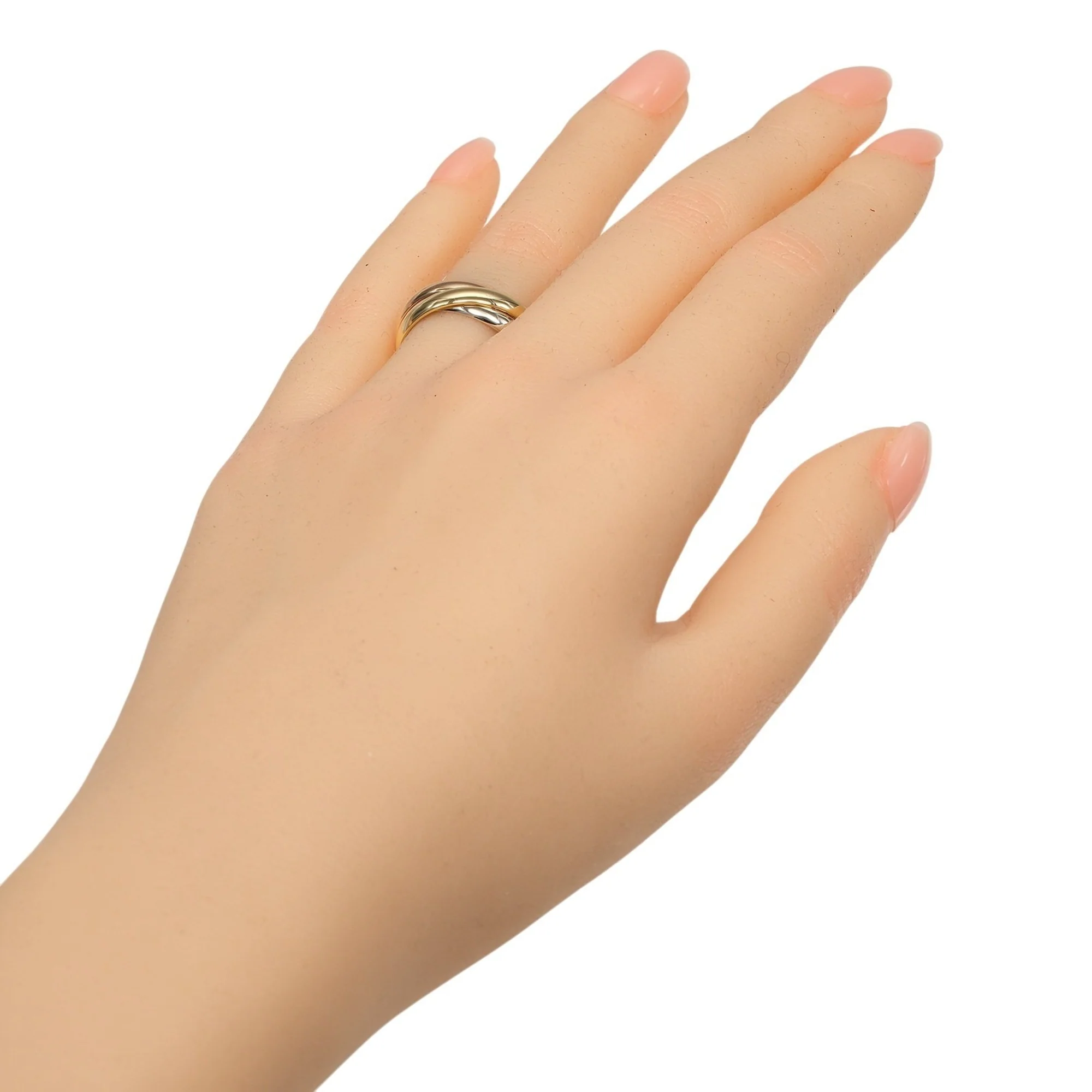 Vendome Louis Cartier Band Ring 18K Tricolor Gold - Image 2