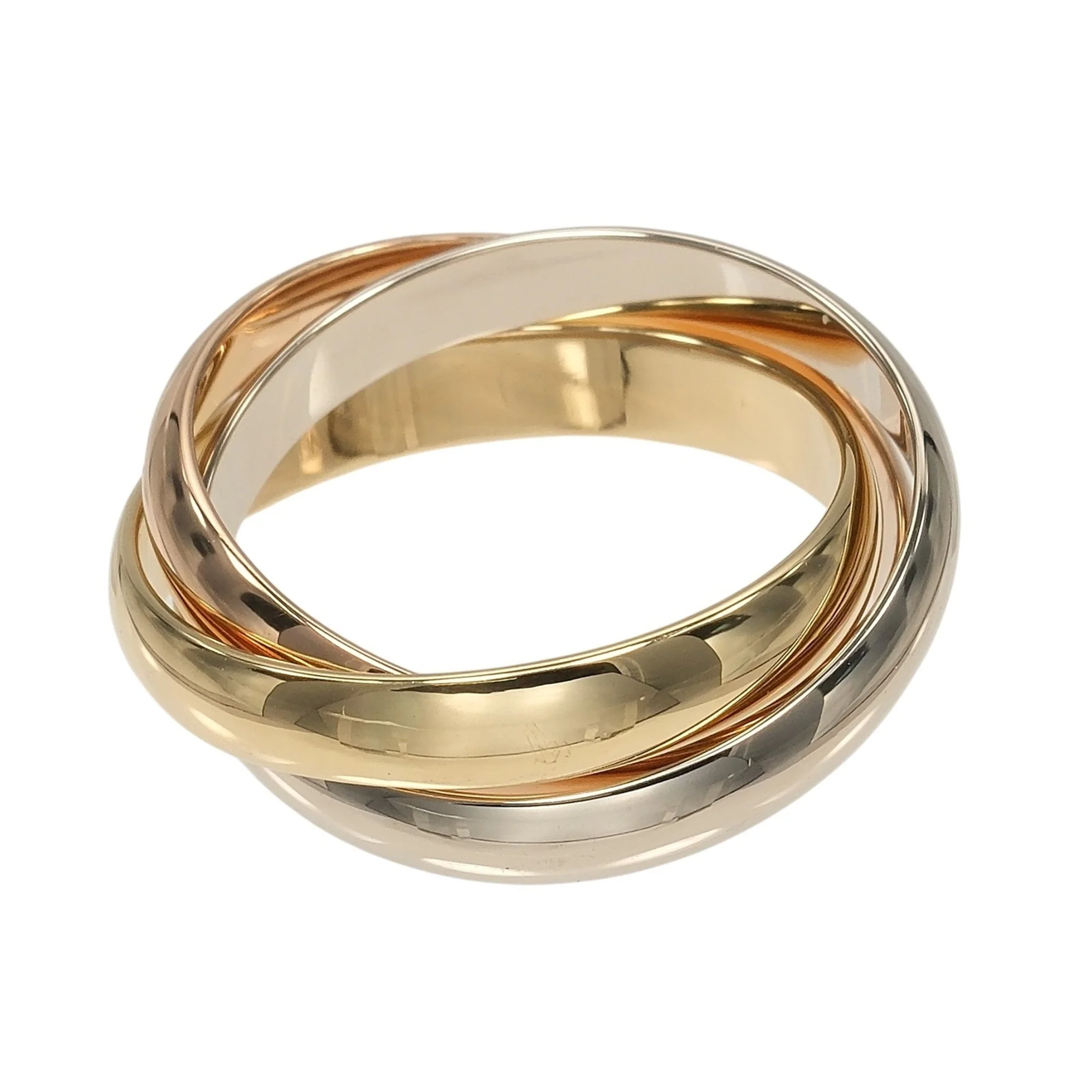 Vendome Louis Cartier Band Ring 18K Tricolor Gold - Image 3