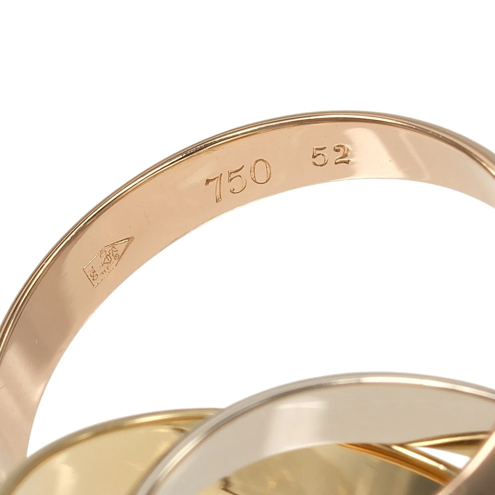 Vendome Louis Cartier Band Ring 18K Tricolor Gold - Image 4