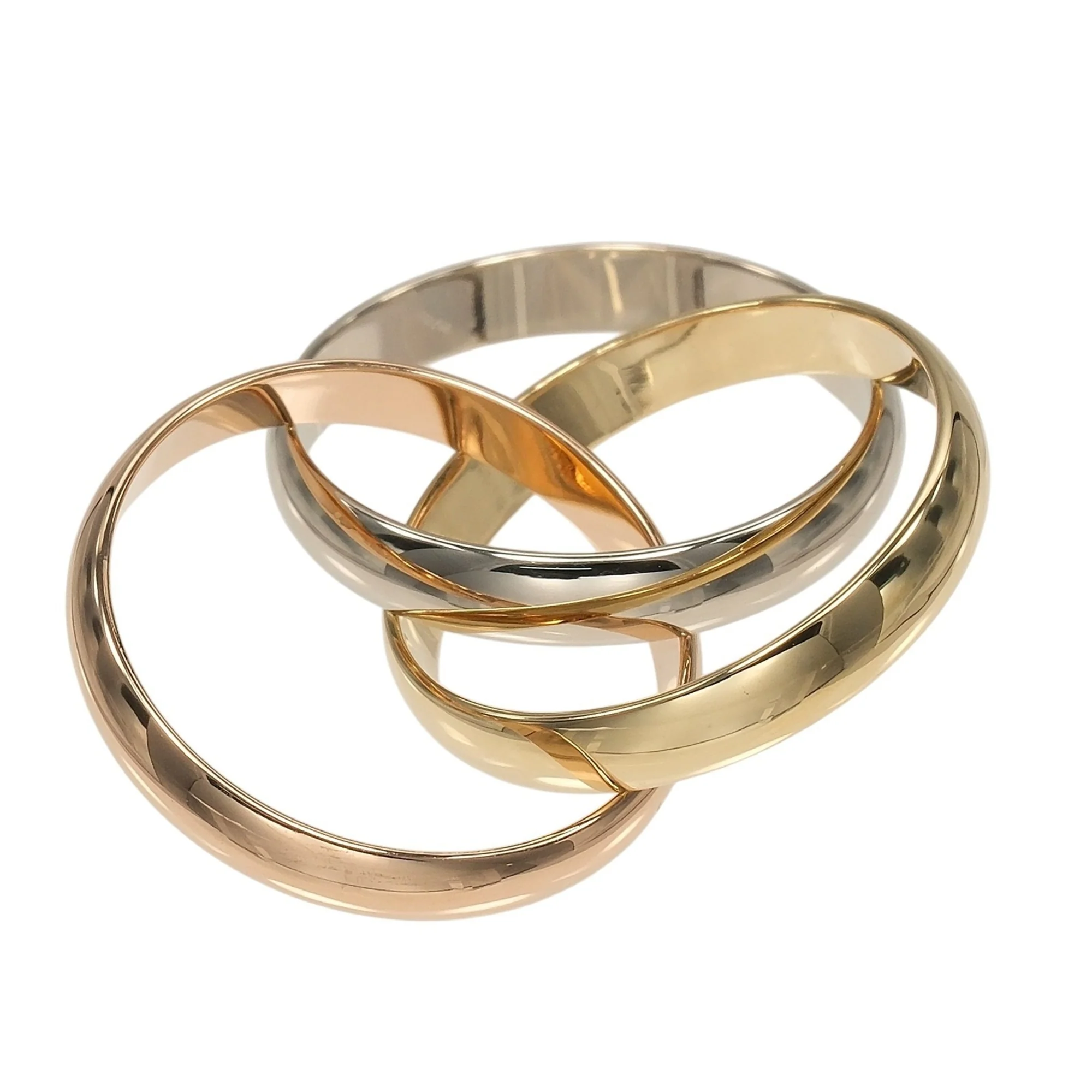 Vendome Louis Cartier Band Ring 18K Tricolor Gold - Image 6
