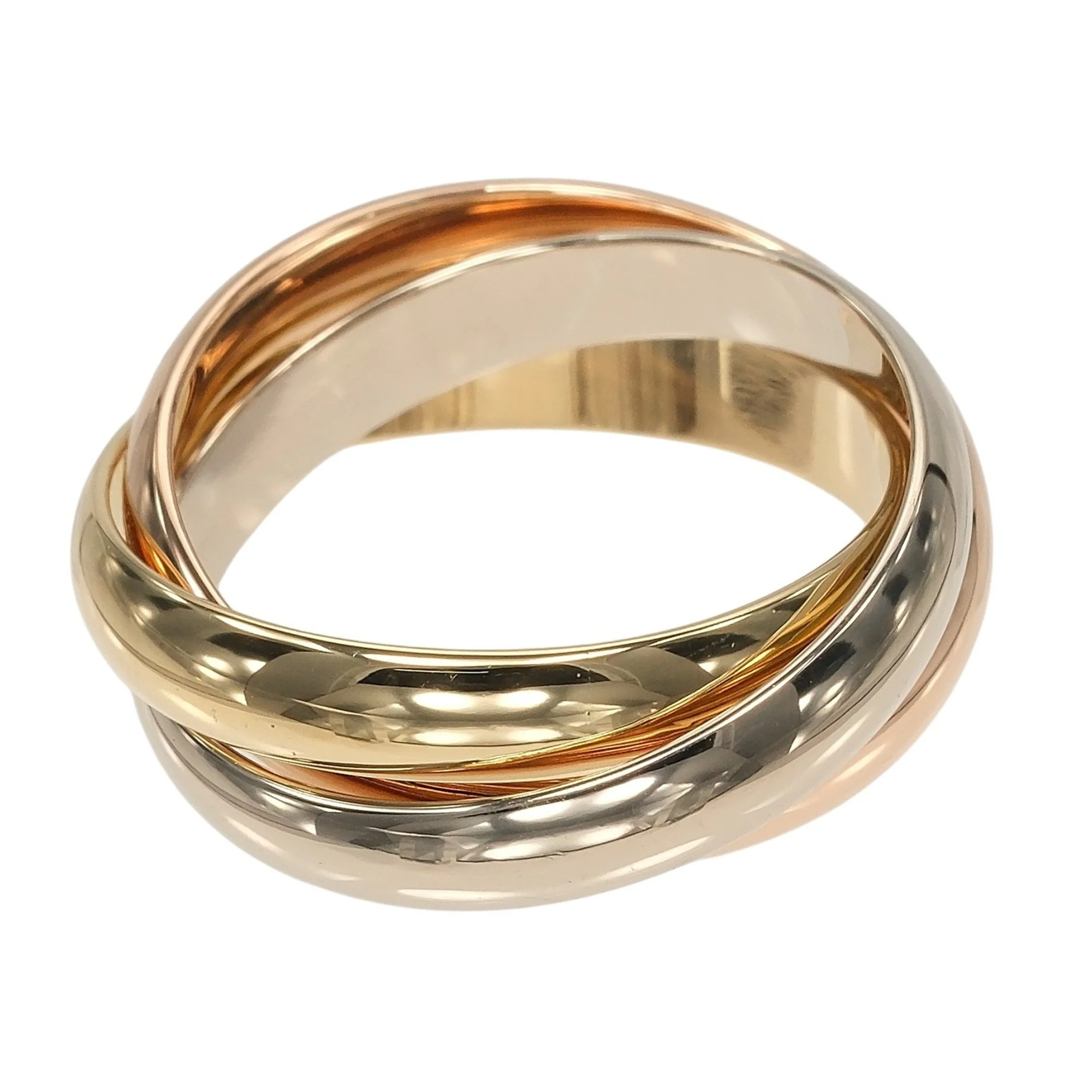 Vendome Louis Cartier Band Ring 18K Tricolor Gold - Image 3