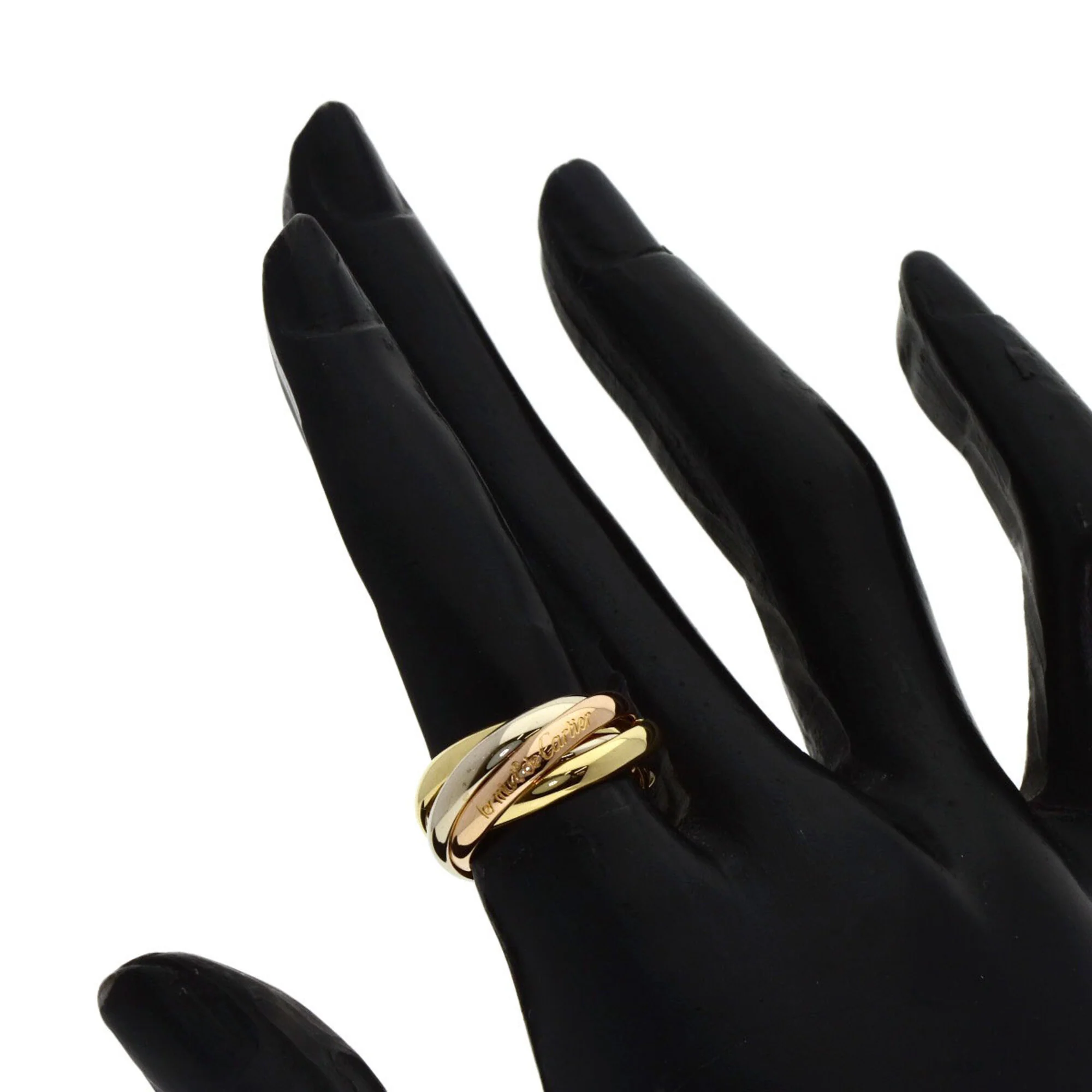 Vendome Louis Cartier Band Ring 18K Tricolor Gold - Image 6