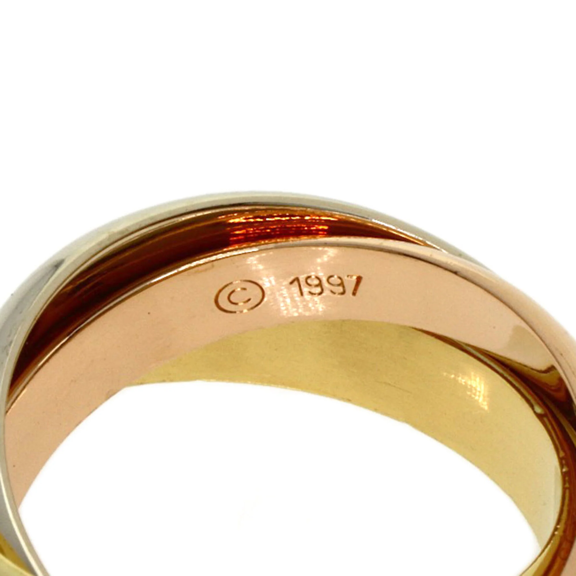 Vendome Louis Cartier Band Ring 18K Tricolor Gold - Image 5