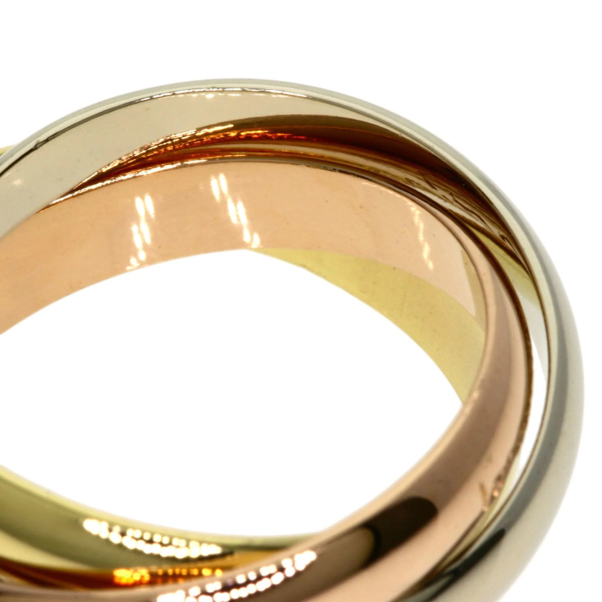Vendome Louis Cartier Band Ring 18K Tricolor Gold - Image 6