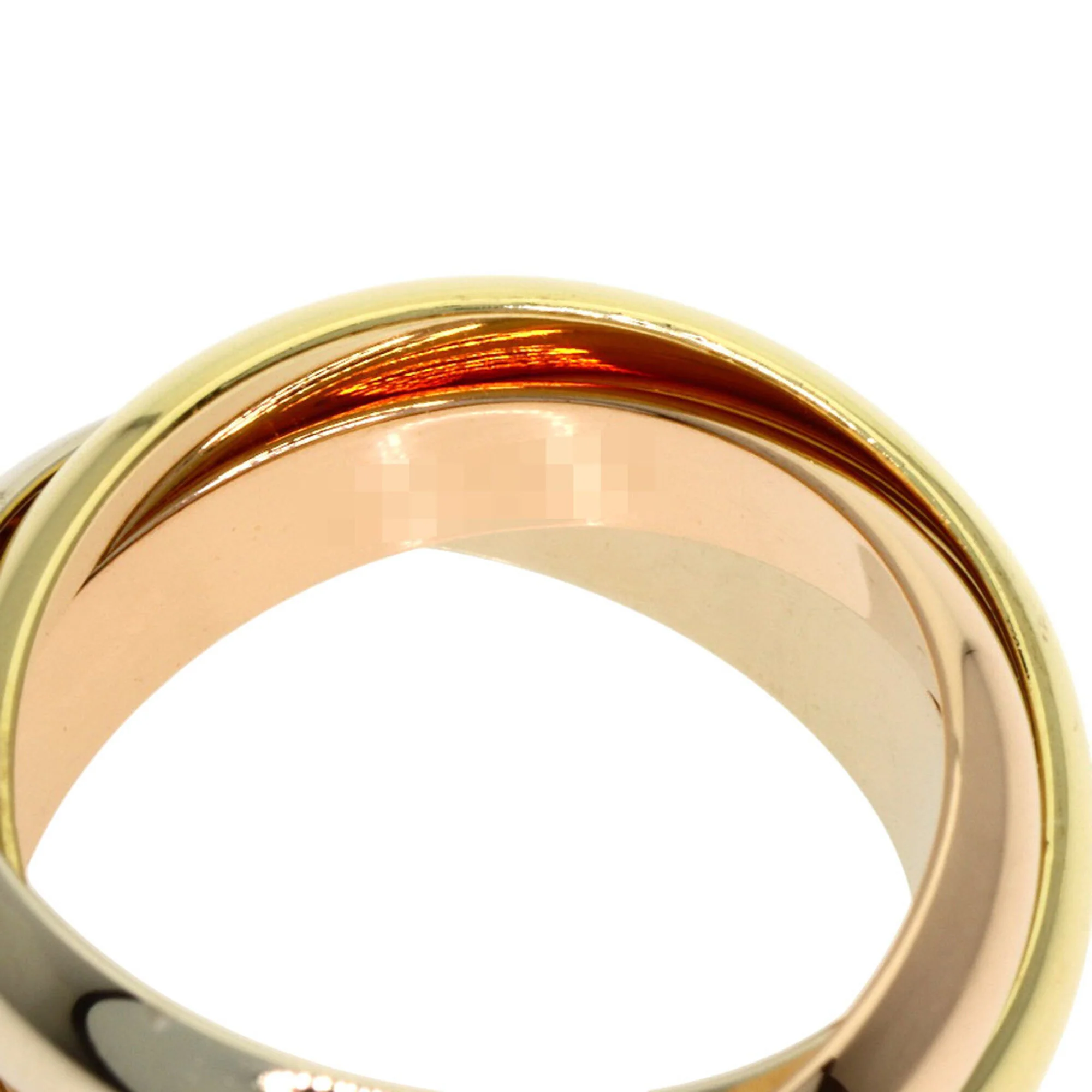 Vendome Louis Cartier Band Ring 18K Tricolor Gold - Image 4