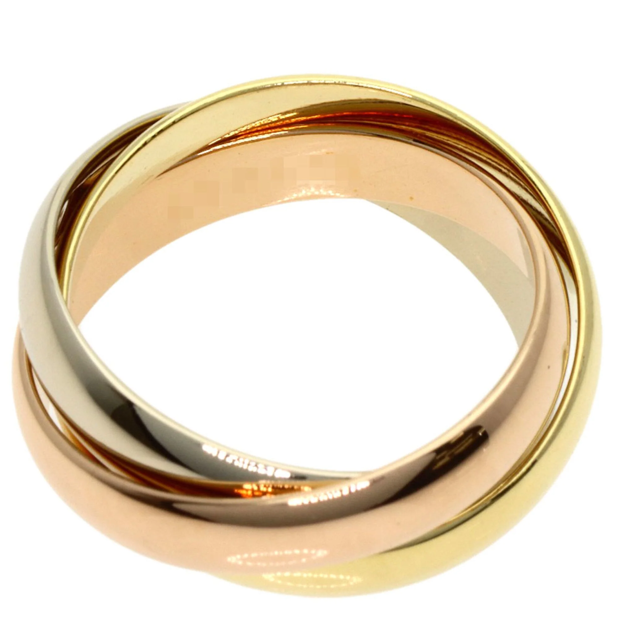 Vendome Louis Cartier Band Ring 18K Tricolor Gold - Image 4
