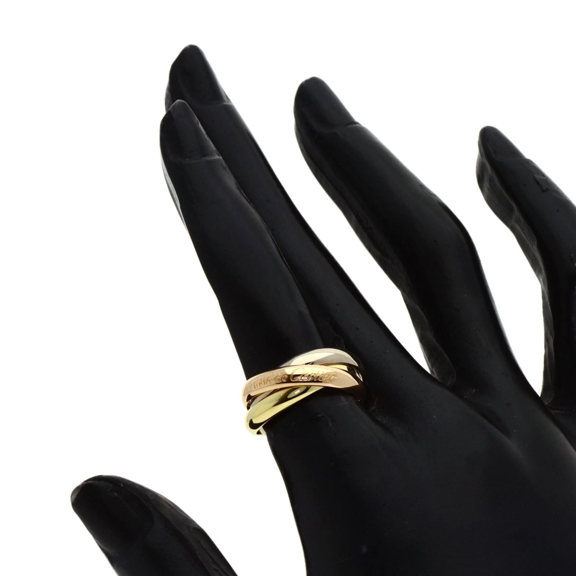 Vendome Louis Cartier Band Ring 18K Tricolor Gold - Image 4