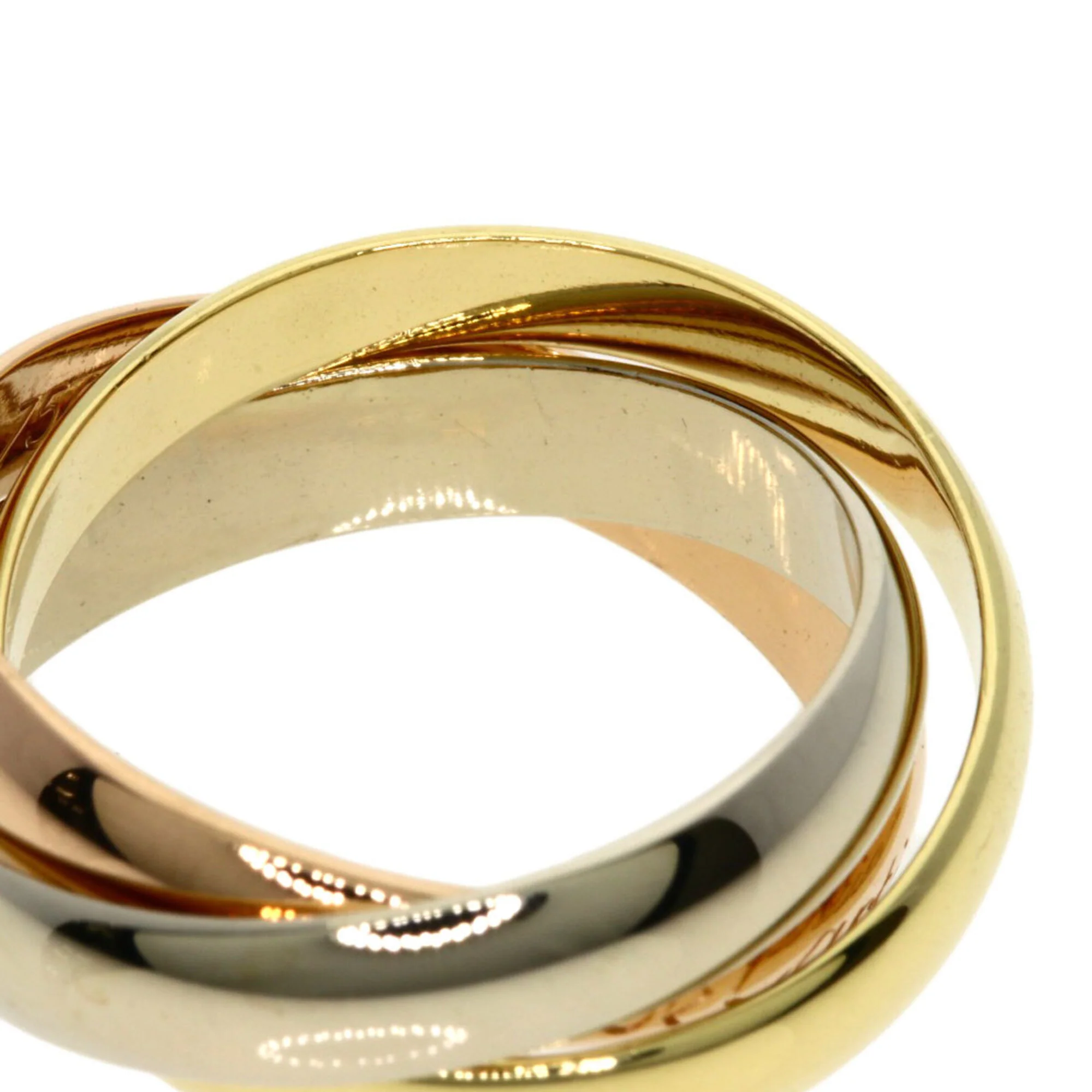 Vendome Louis Cartier Band Ring 18K Tricolor Gold - Image 6