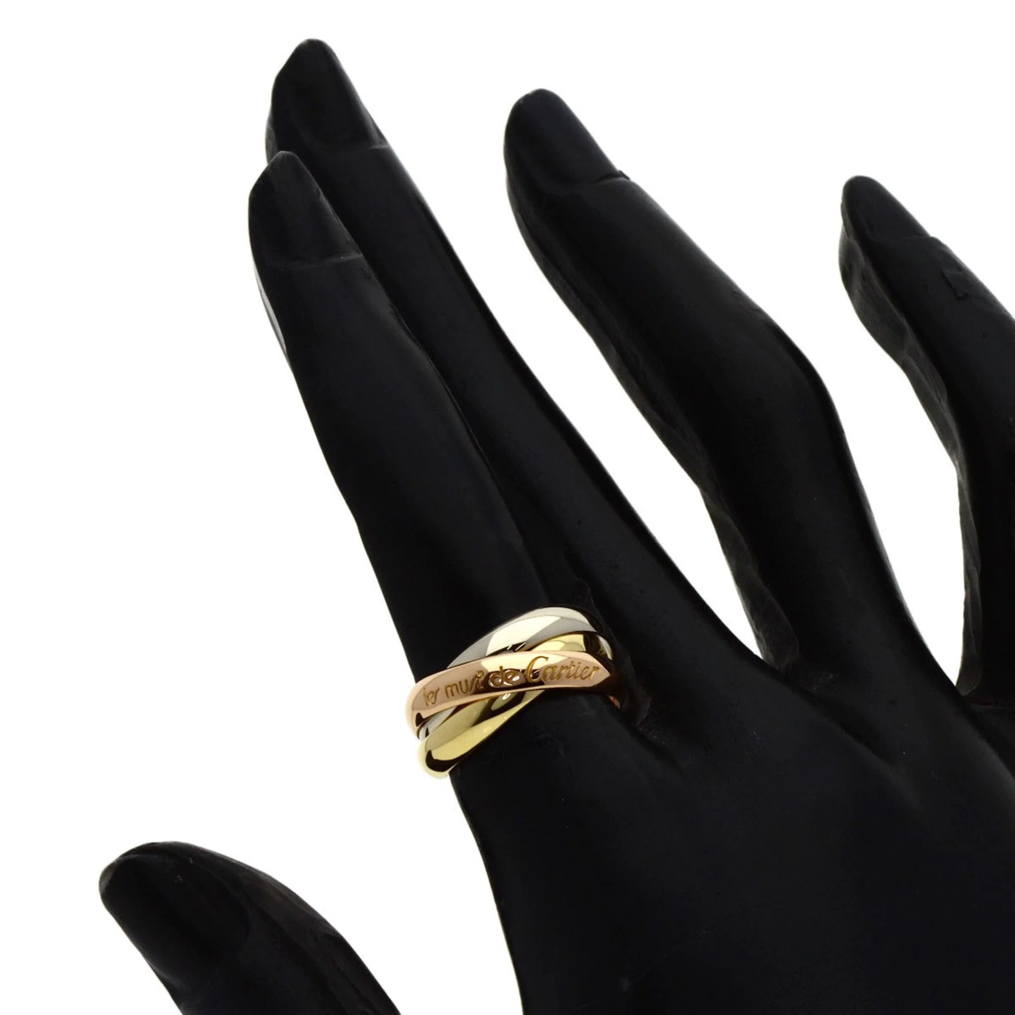 Vendome Louis Cartier Band Ring 18K Tricolor Gold - Image 4