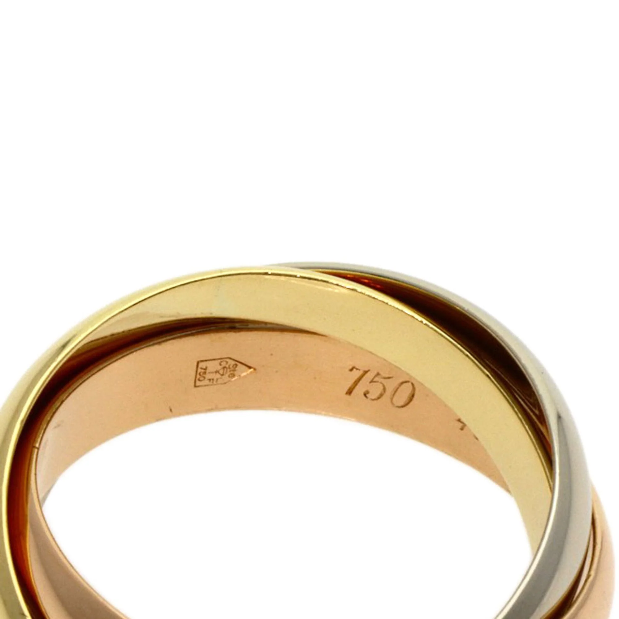 Vendome Louis Cartier Band Ring 18K Tricolor Gold - Image 5