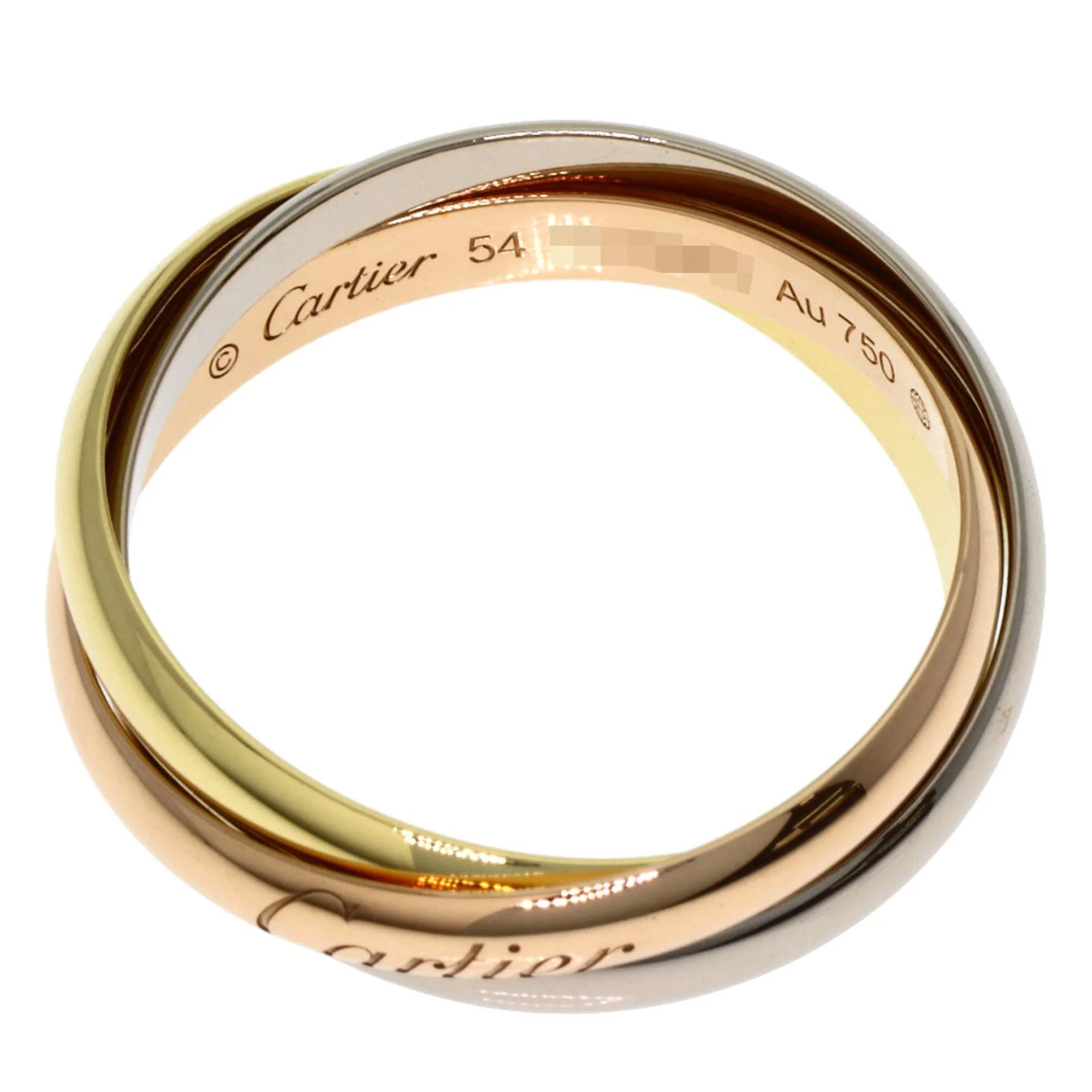 Vendome Louis Cartier Band Ring 18K Tricolor Gold - Image 3