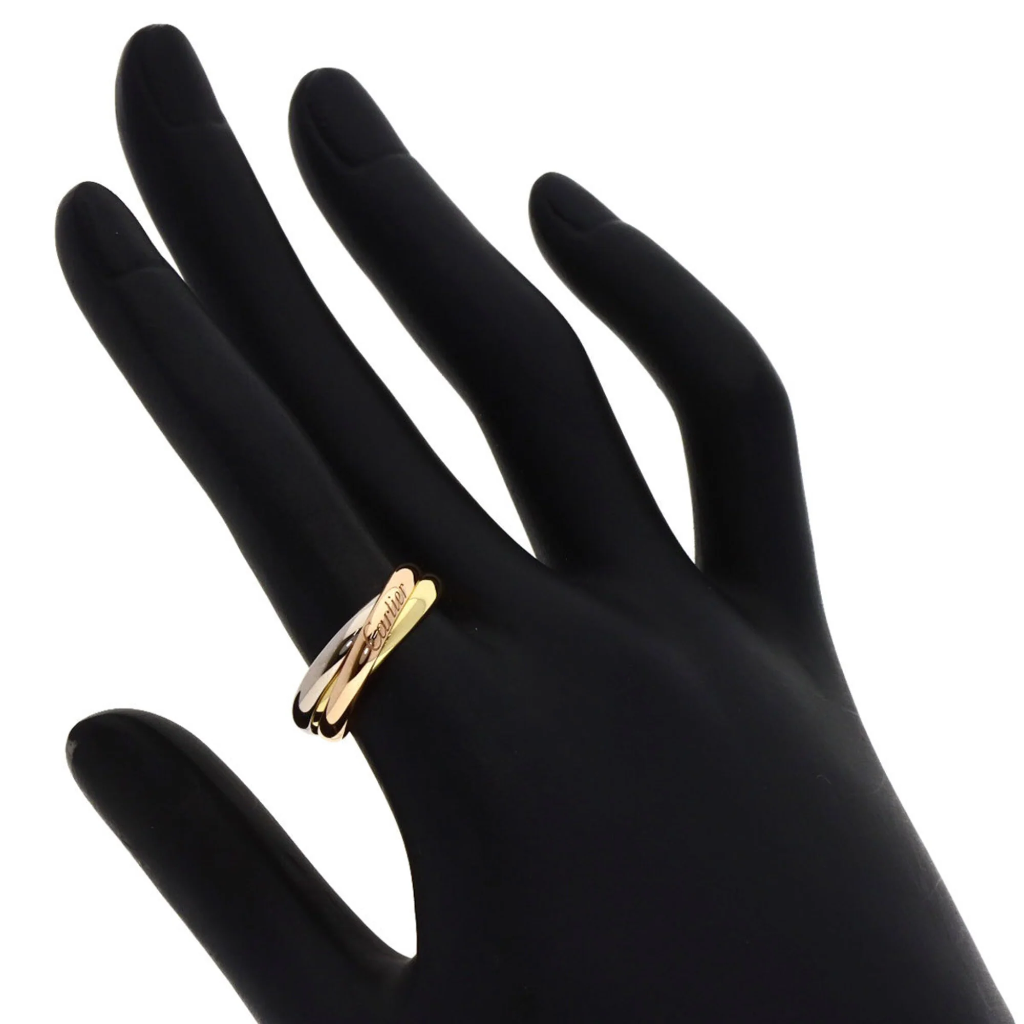 Vendome Louis Cartier Band Ring 18K Tricolor Gold - Image 4