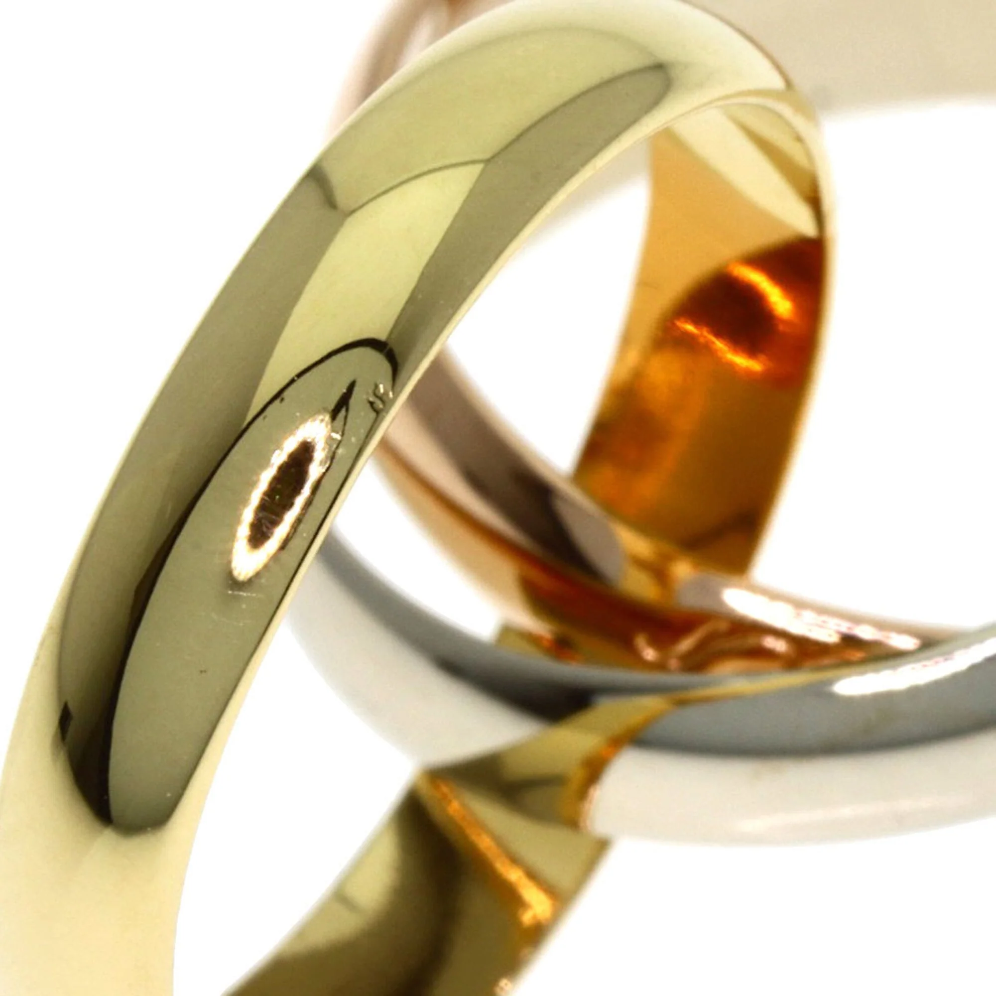 Vendome Louis Cartier Band Ring 18K Tricolor Gold - Image 6