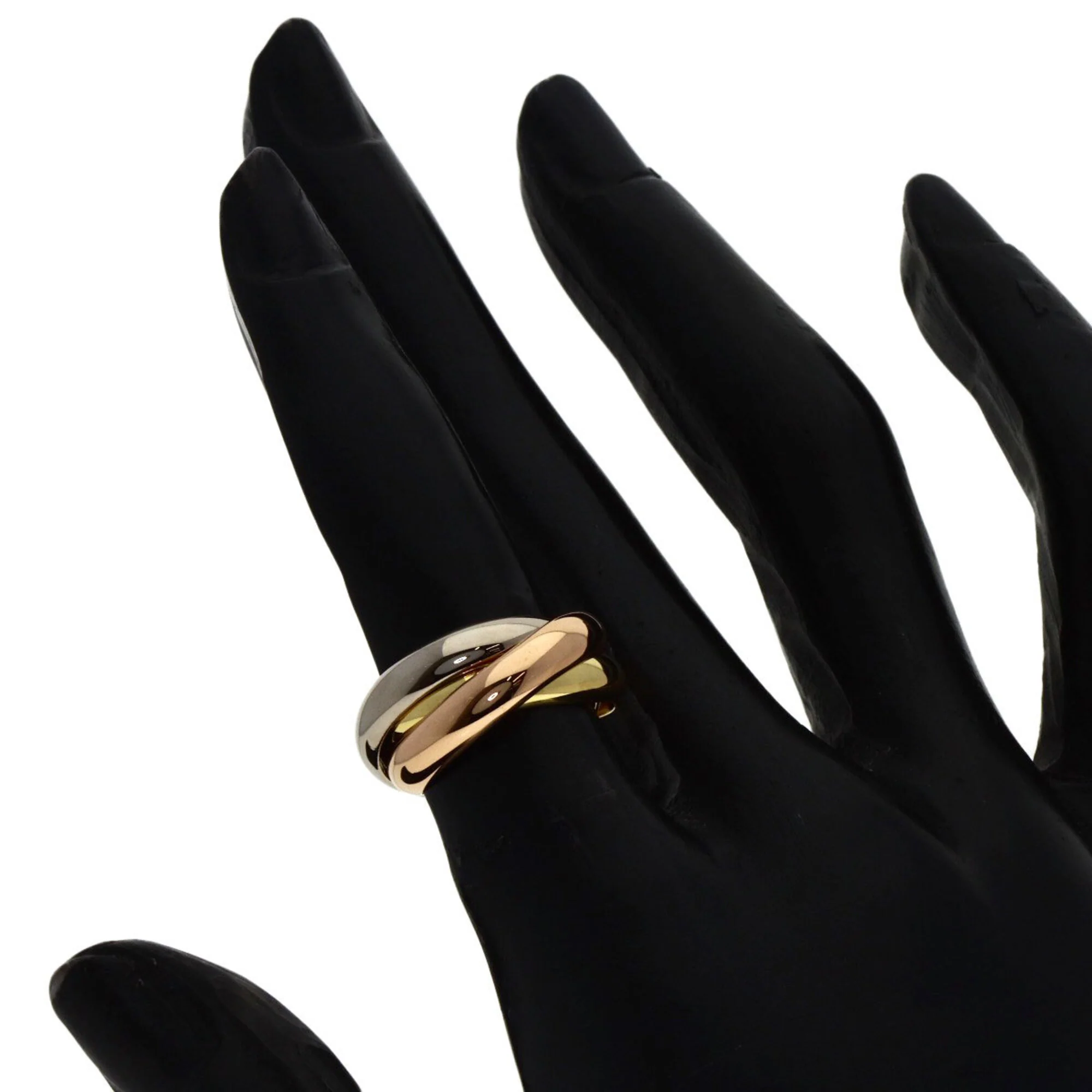 Vendome Louis Cartier Band Ring 18K Tricolor Gold - Image 5