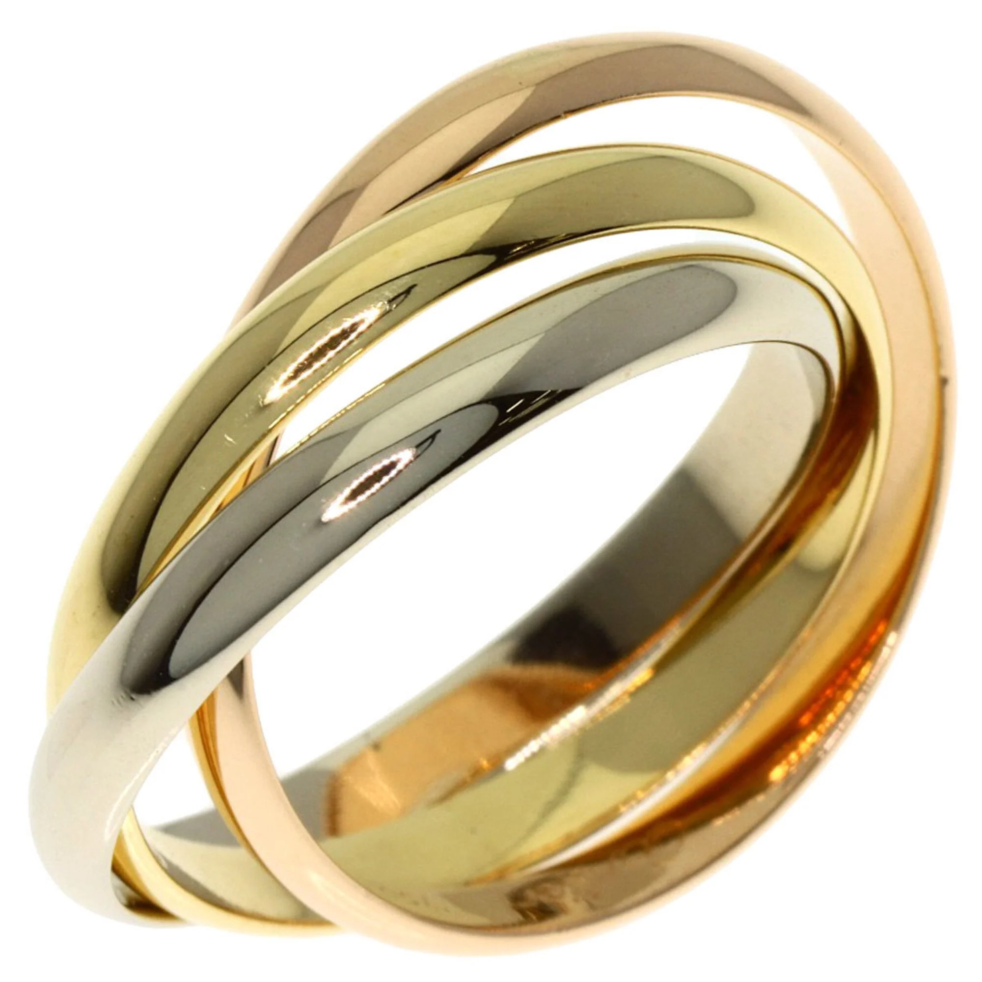 Vendome Louis Cartier Band Ring 18K Tricolor Gold - Image 2