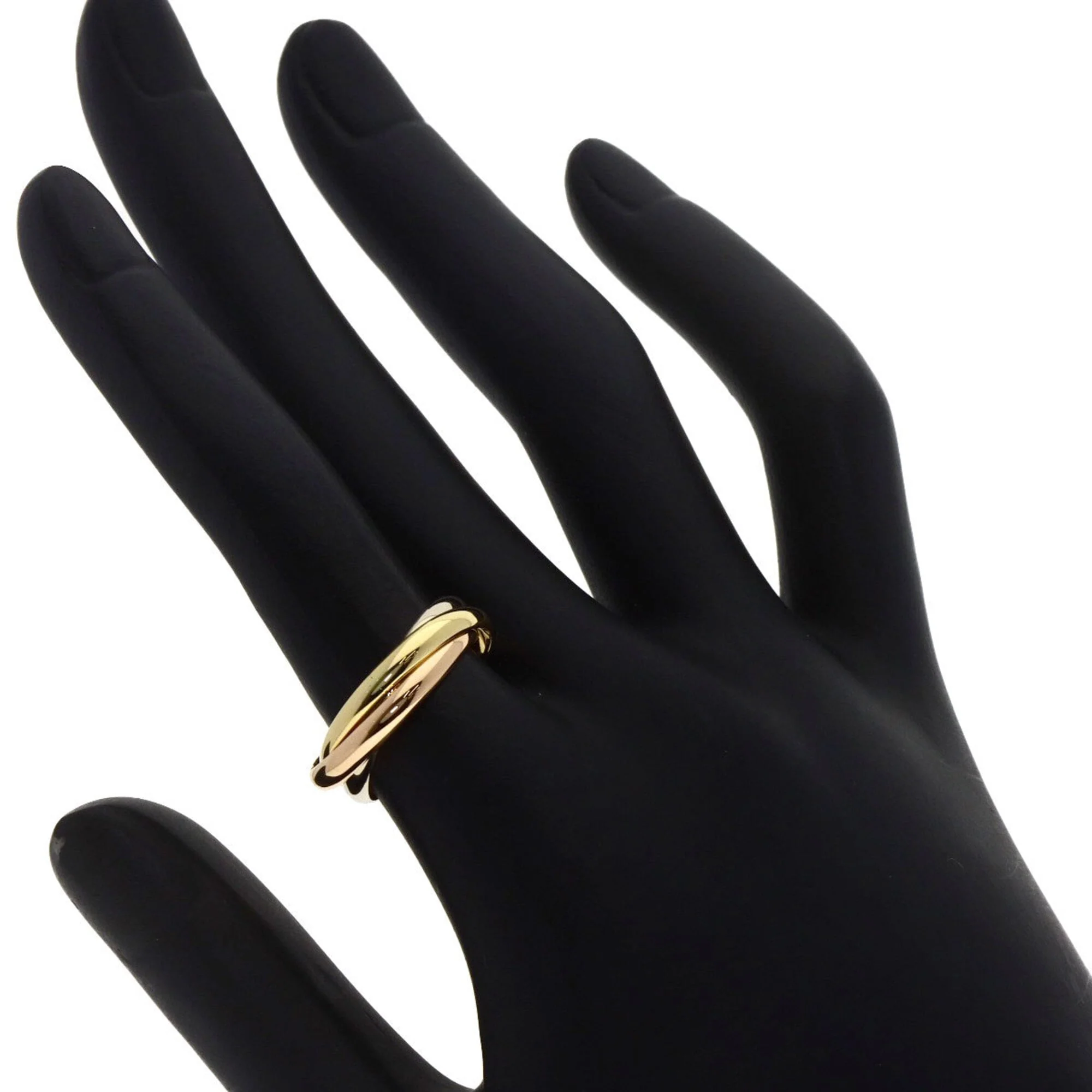 Vendome Louis Cartier Band Ring 18K Tricolor Gold - Image 4