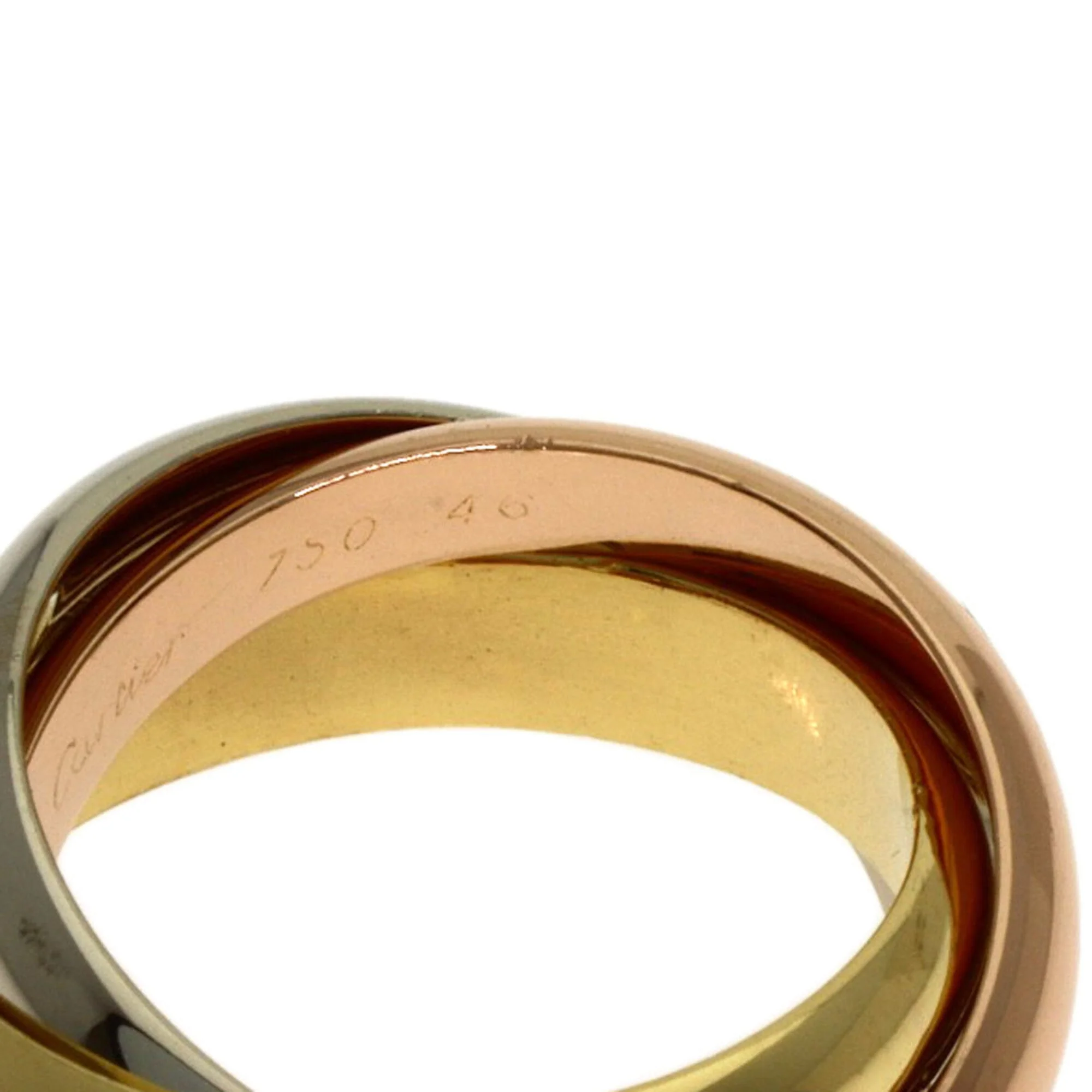 Vendome Louis Cartier Band Ring 18K Tricolor Gold - Image 4