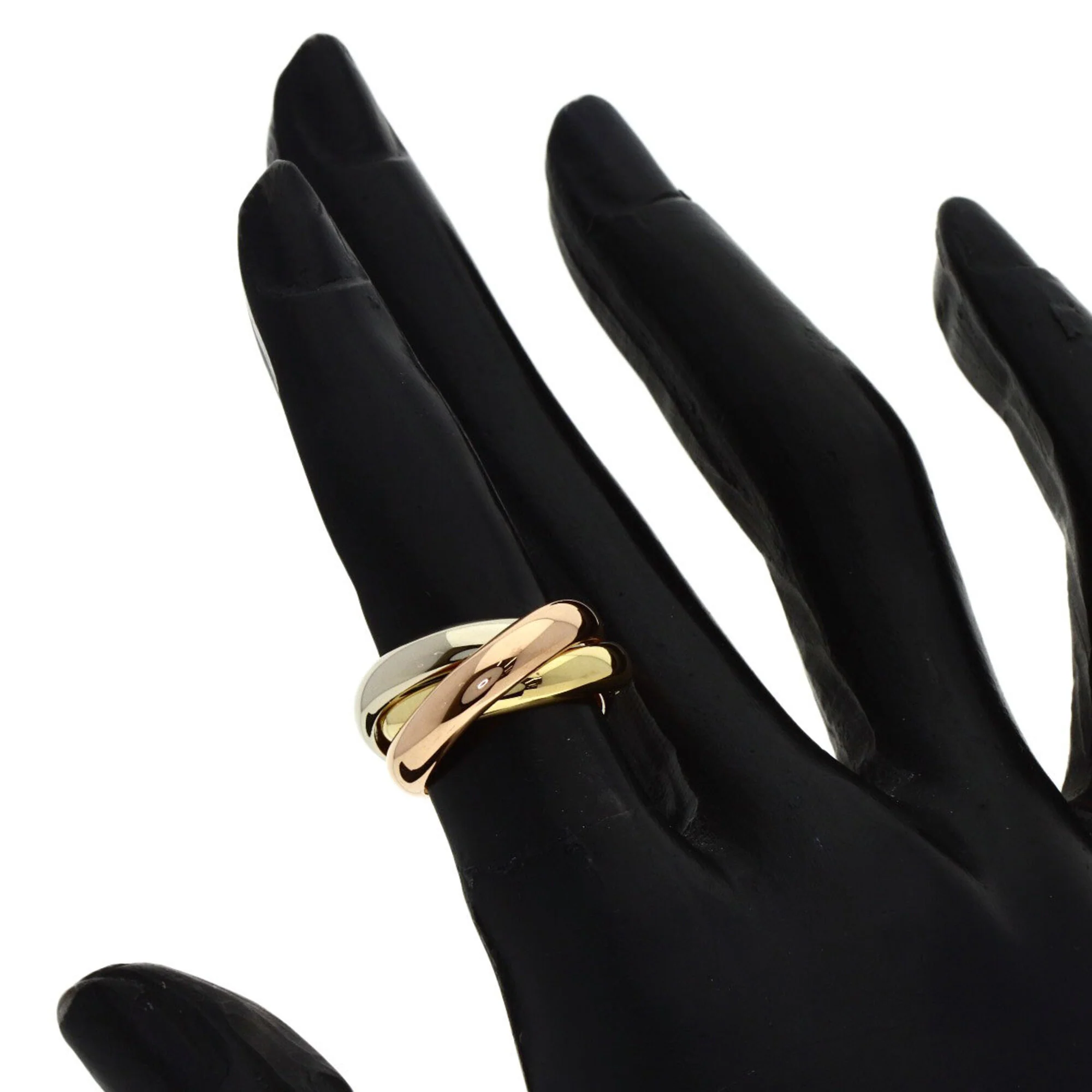 Vendome Louis Cartier Band Ring 18K Tricolor Gold - Image 5
