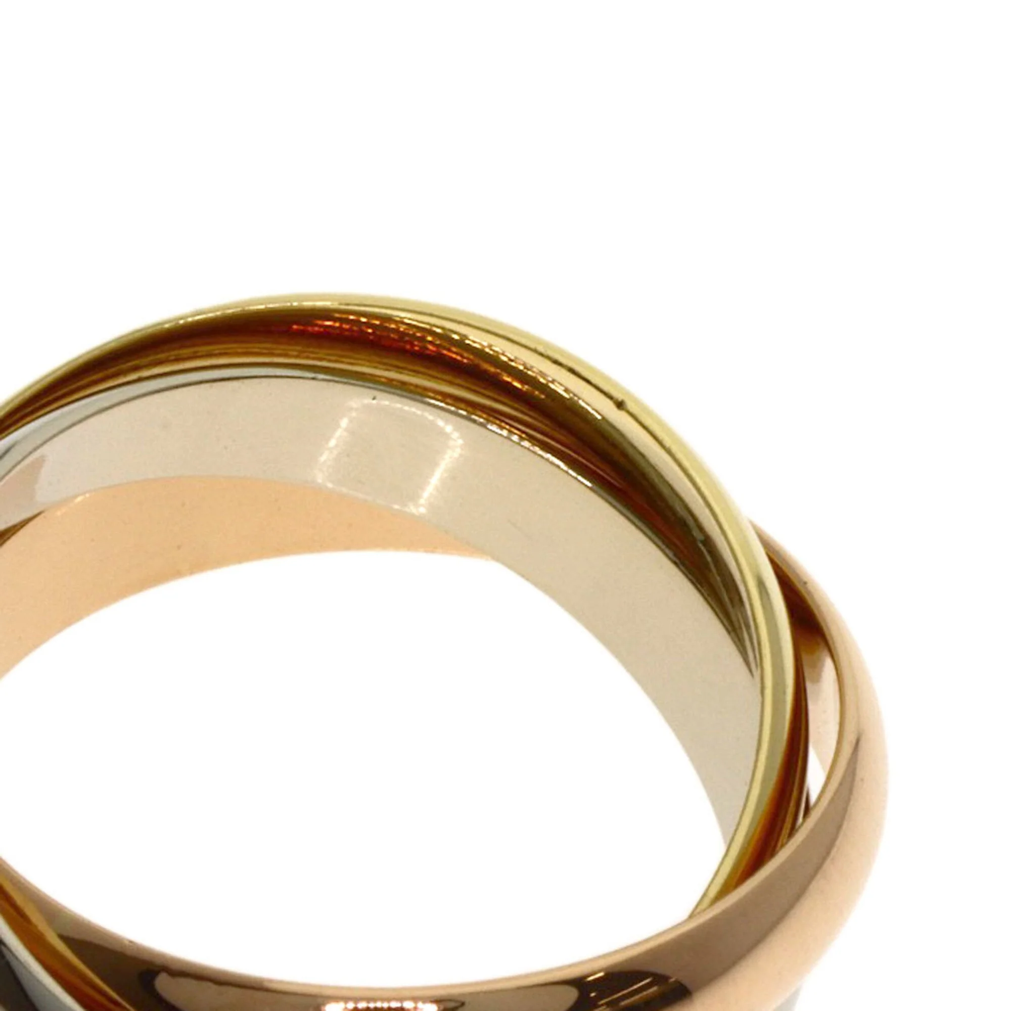 Vendome Louis Cartier Band Ring 18K Tricolor Gold - Image 4
