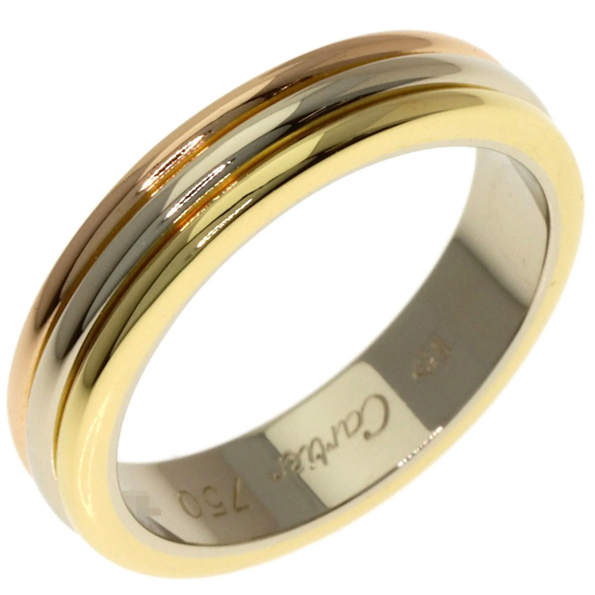 Vendome Louis Cartier Band Ring 18K Tricolor Gold - Image 2