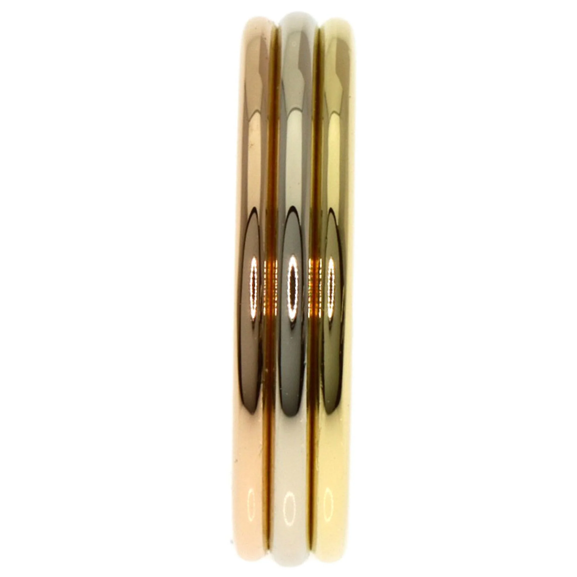 Vendome Louis Cartier Band Ring 18K Tricolor Gold - Image 3