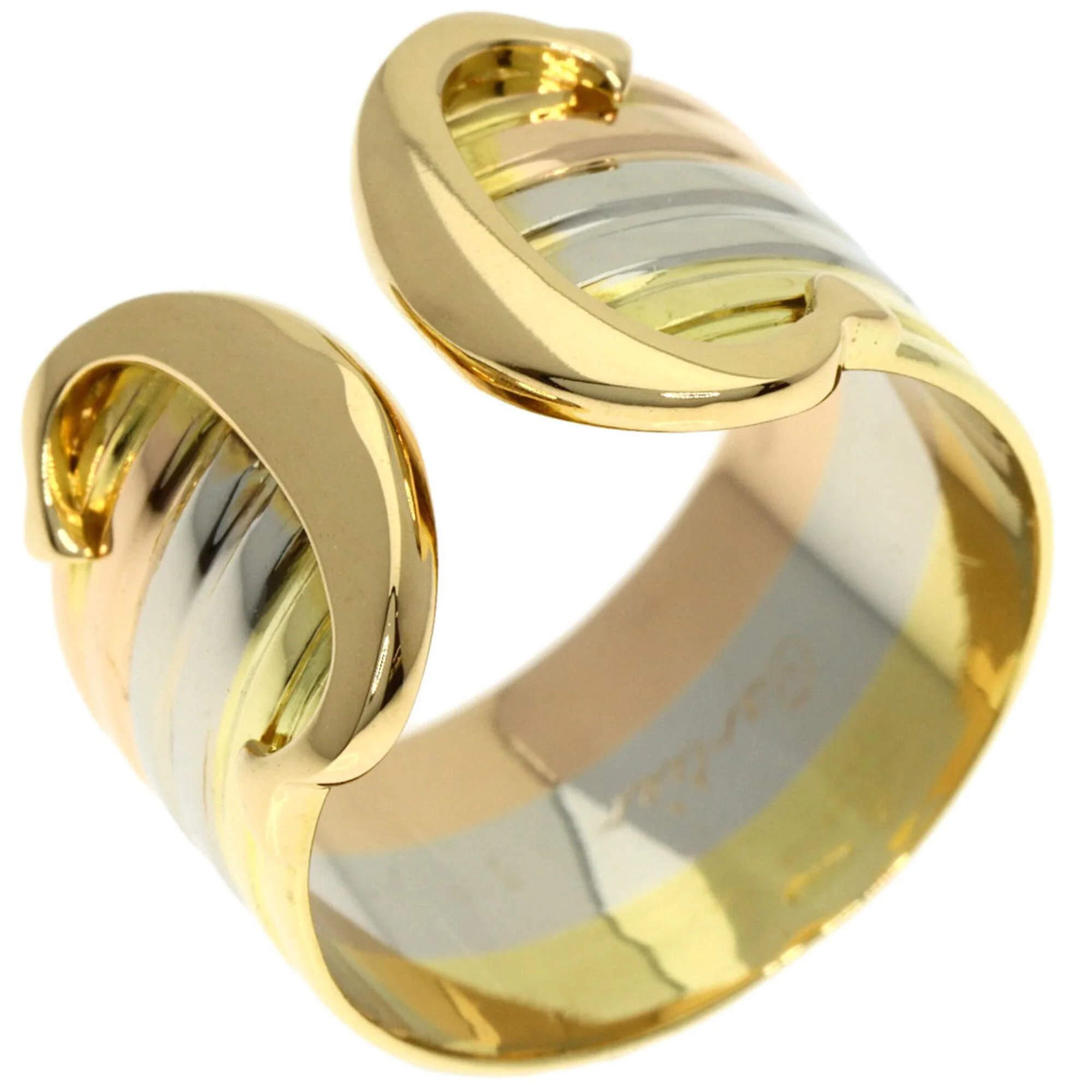 Vendome Louis Cartier Band Ring 18K Tricolor Gold - Image 2
