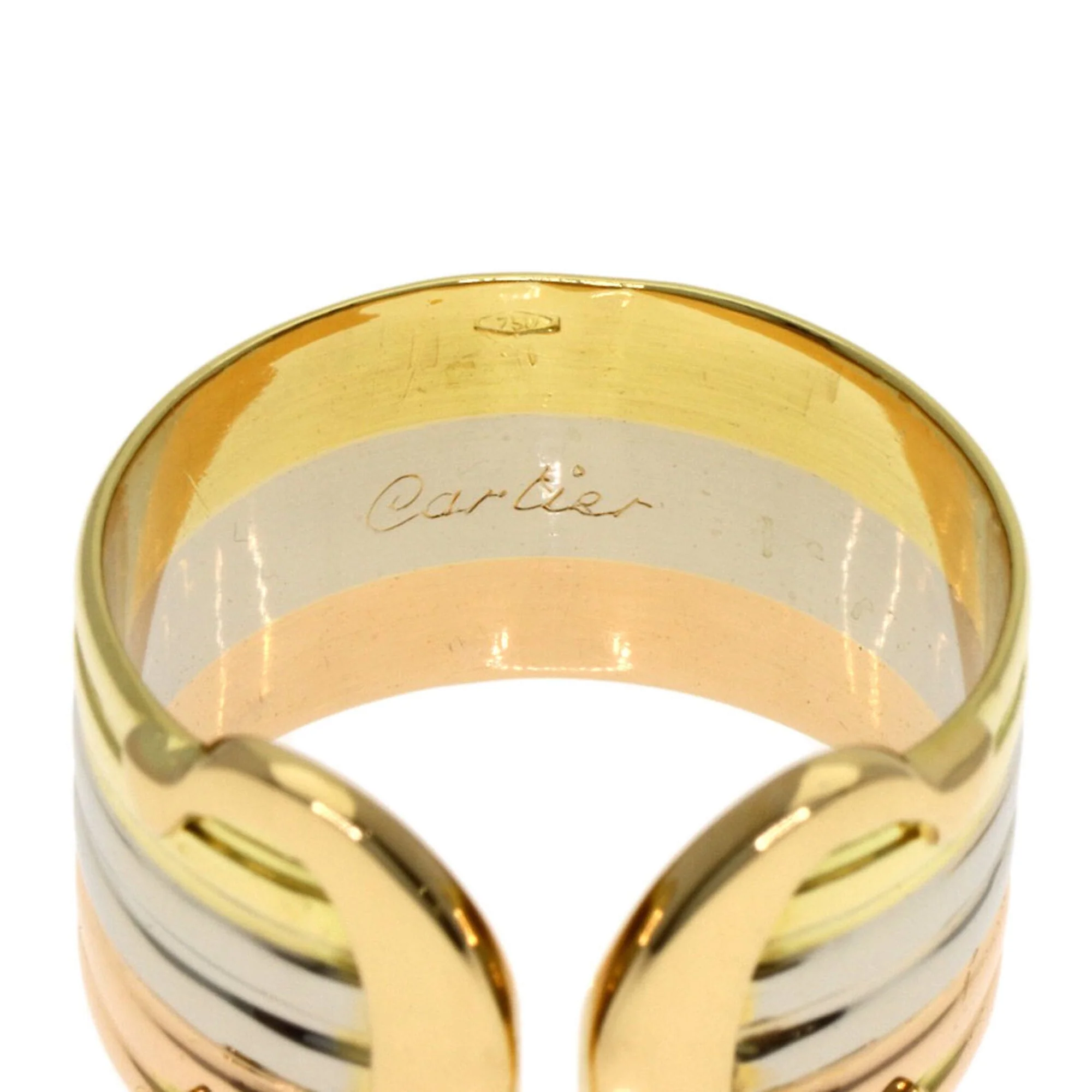 Vendome Louis Cartier Band Ring 18K Tricolor Gold - Image 6