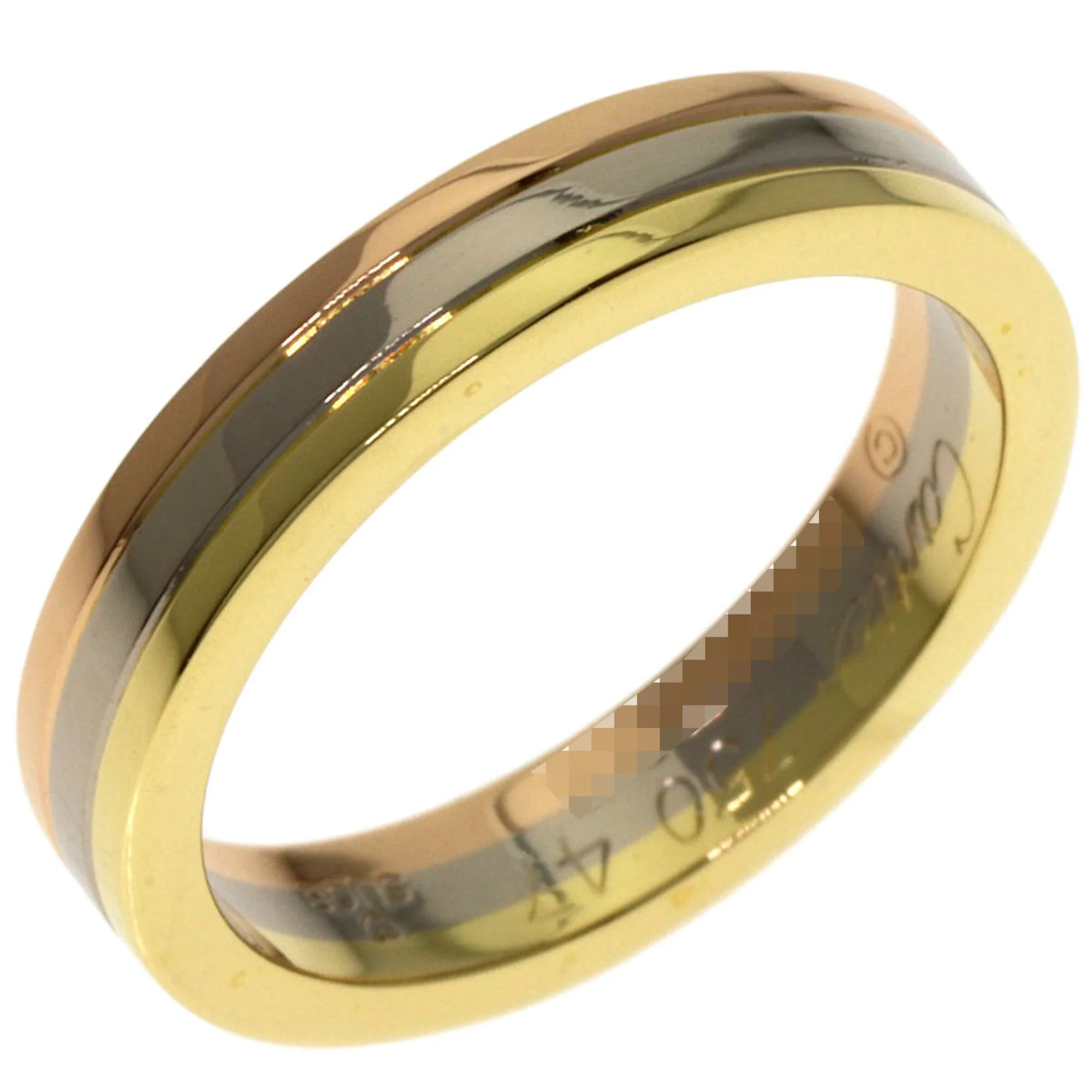Vendome Louis Cartier Band Ring 18K Tricolor Gold - Image 2