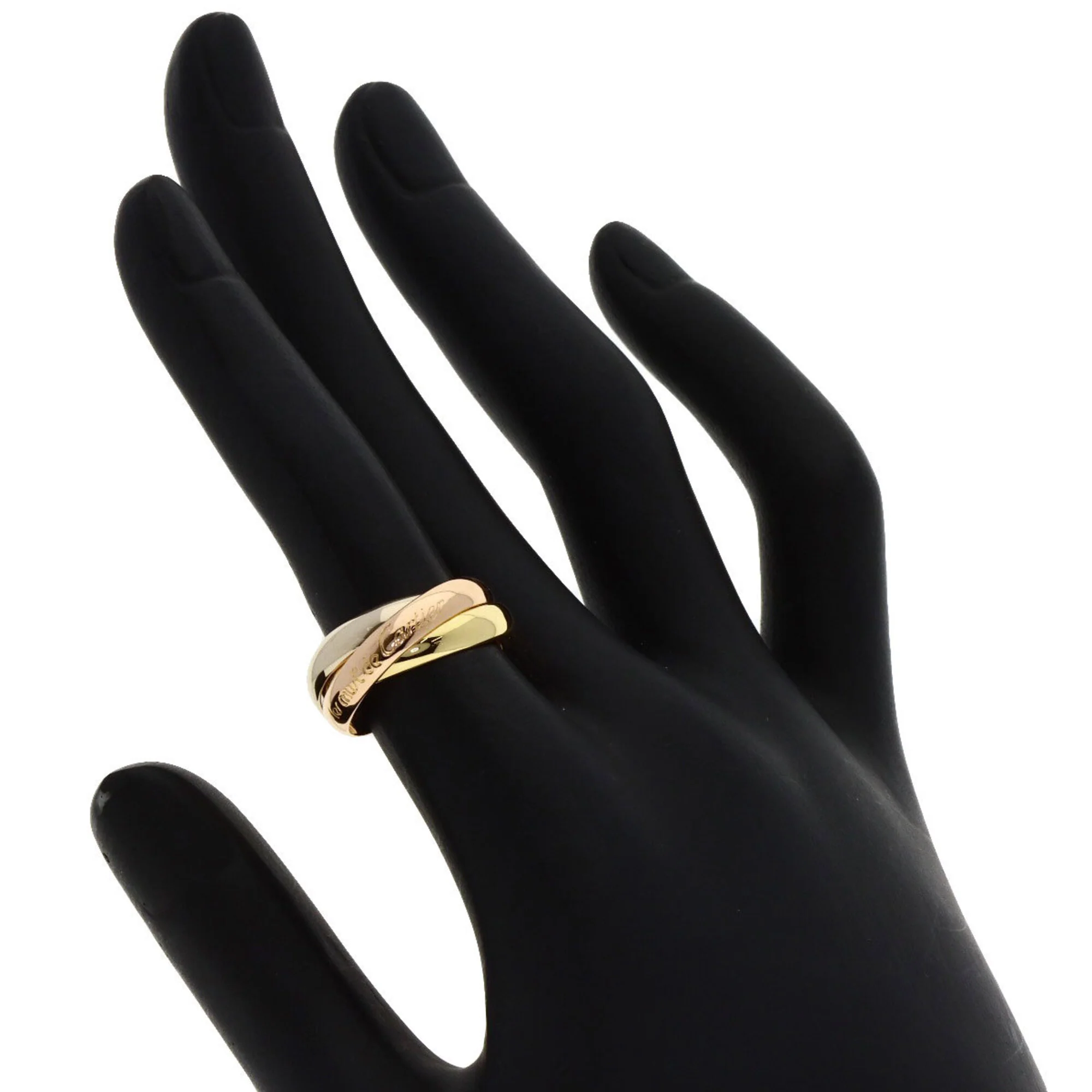 Vendome Louis Cartier Band Ring 18K Tricolor Gold - Image 4