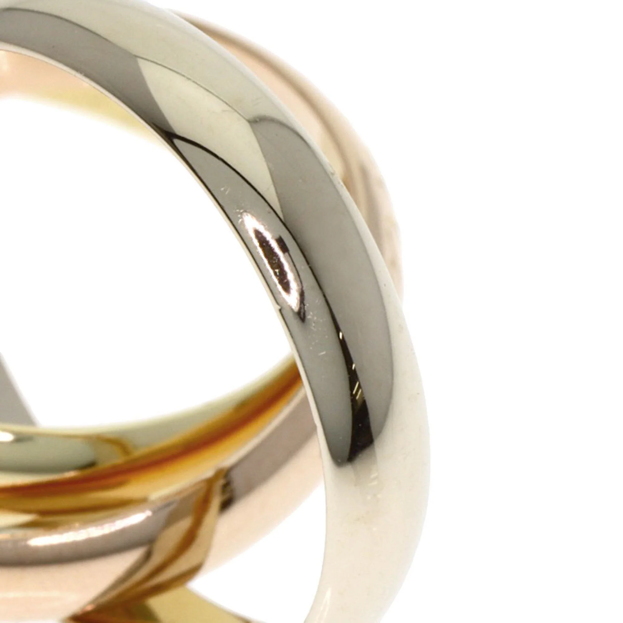 Vendome Louis Cartier Band Ring 18K Tricolor Gold - Image 8