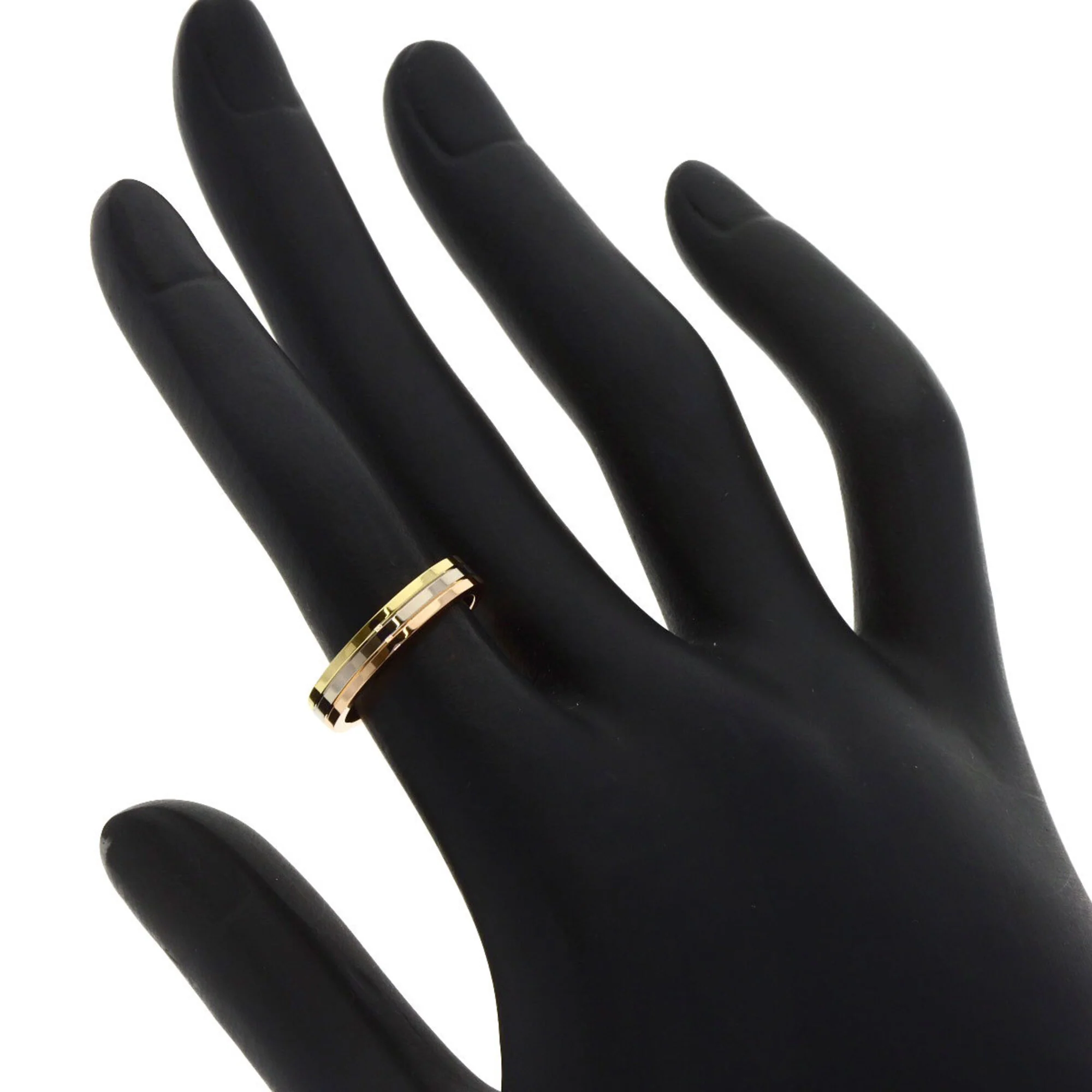 Vendome Louis Cartier Band Ring 18K Tricolor Gold - Image 7