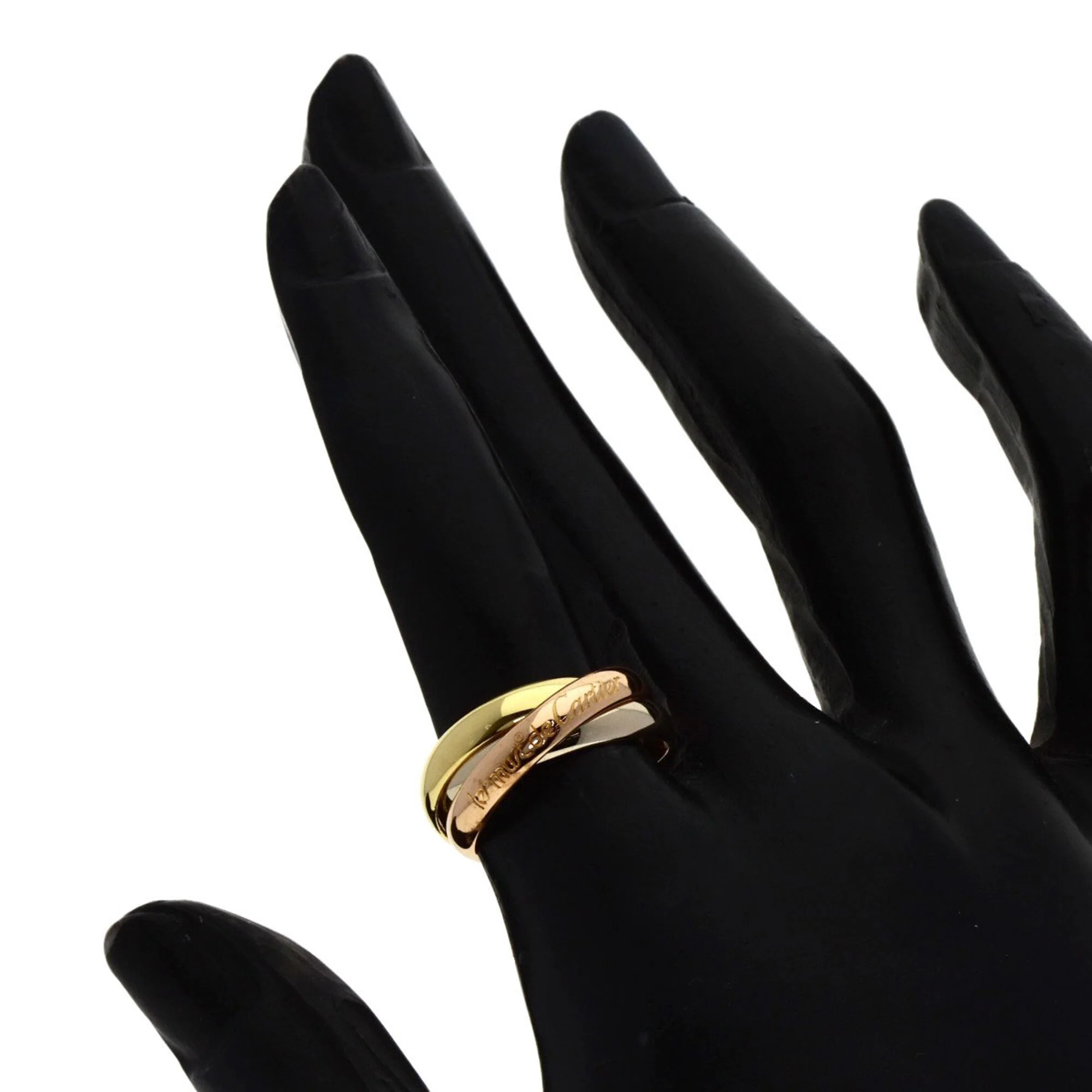 Vendome Louis Cartier Band Ring 18K Tricolor Gold - Image 5
