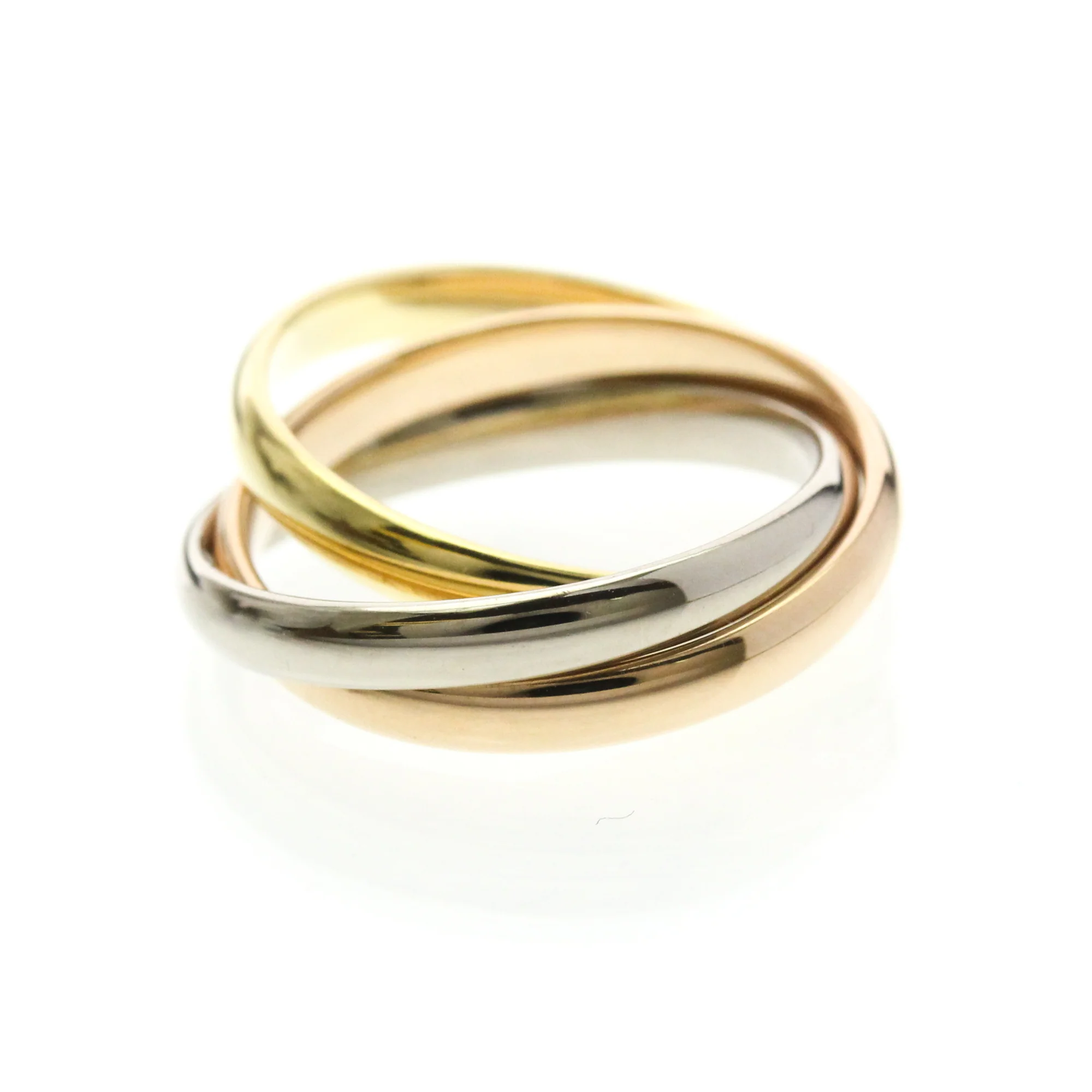 Vendome Louis Cartier Band Ring 18K Tricolor Gold - Image 3