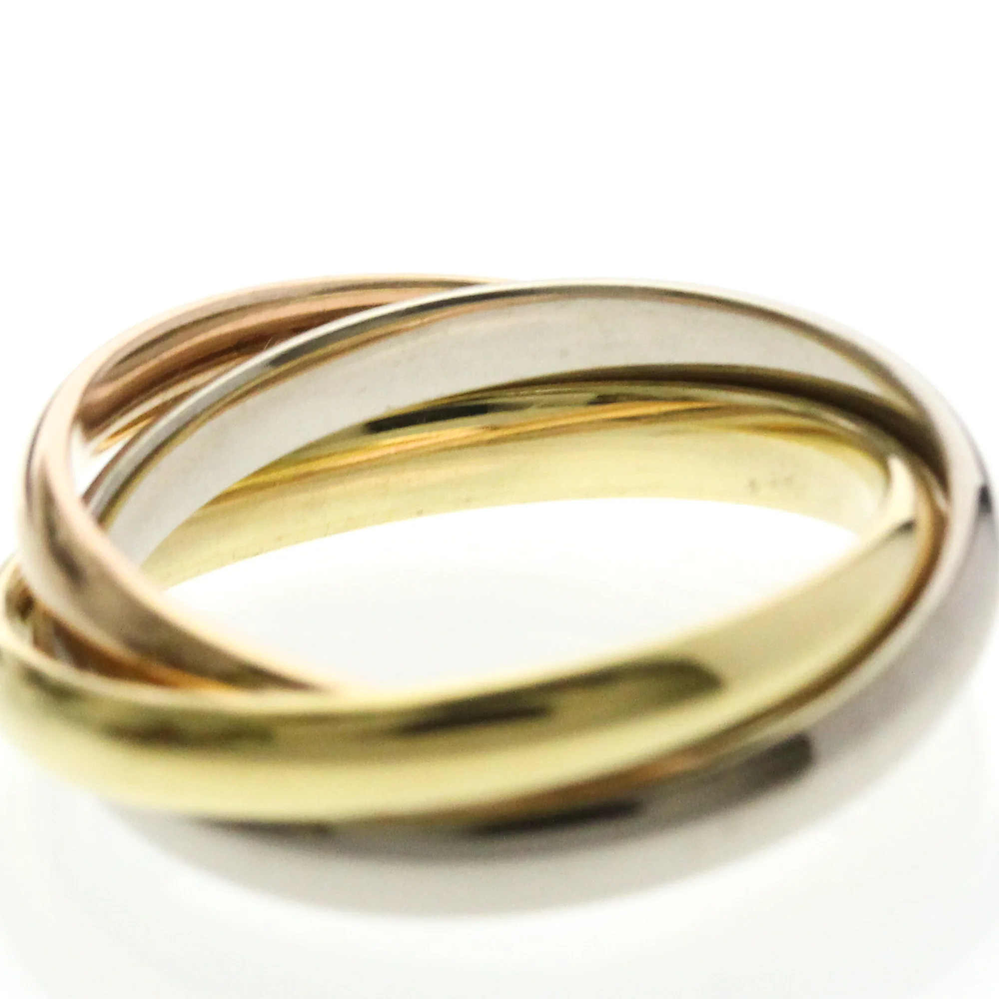 Vendome Louis Cartier Band Ring 18K Tricolor Gold - Image 5